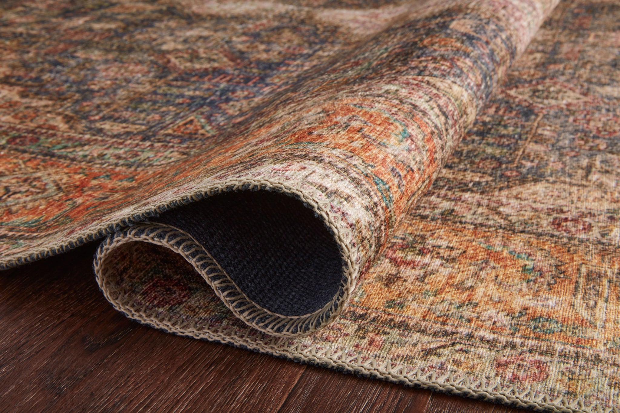 lifestyle view of Loren Plum / Multi luxury Rug