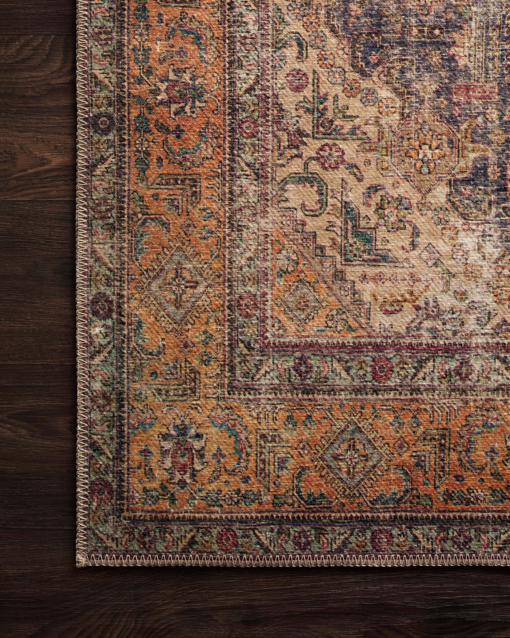 lifestyle view of Loren Plum / Multi luxury Rug