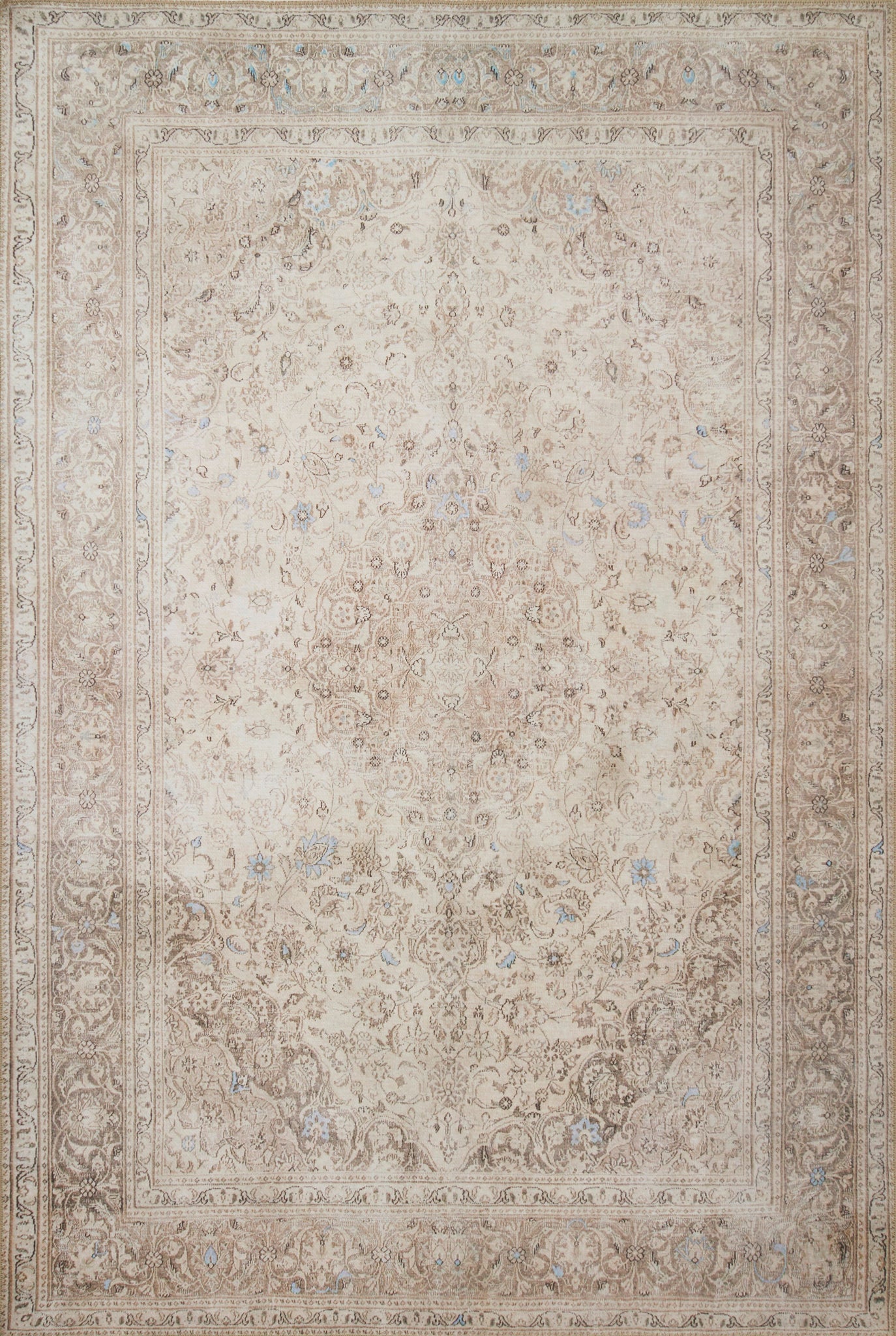 front view of Loren Sand / Taupe luxury Rug