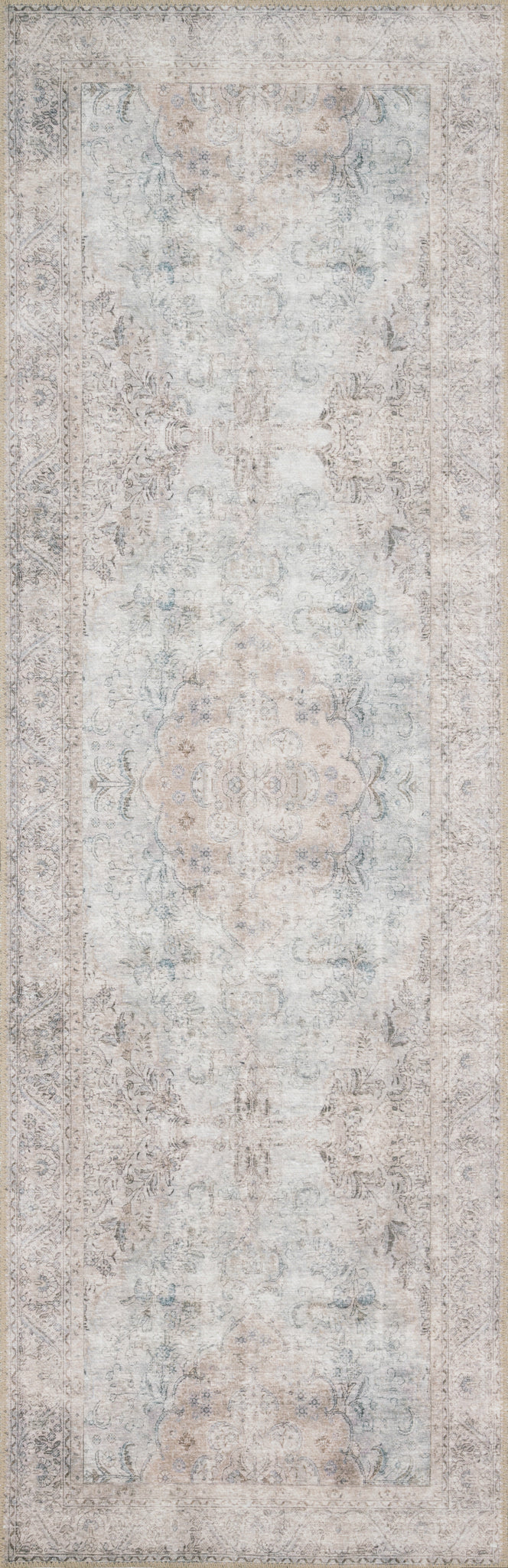 detail view of Loren Silver / Slate luxury Rug