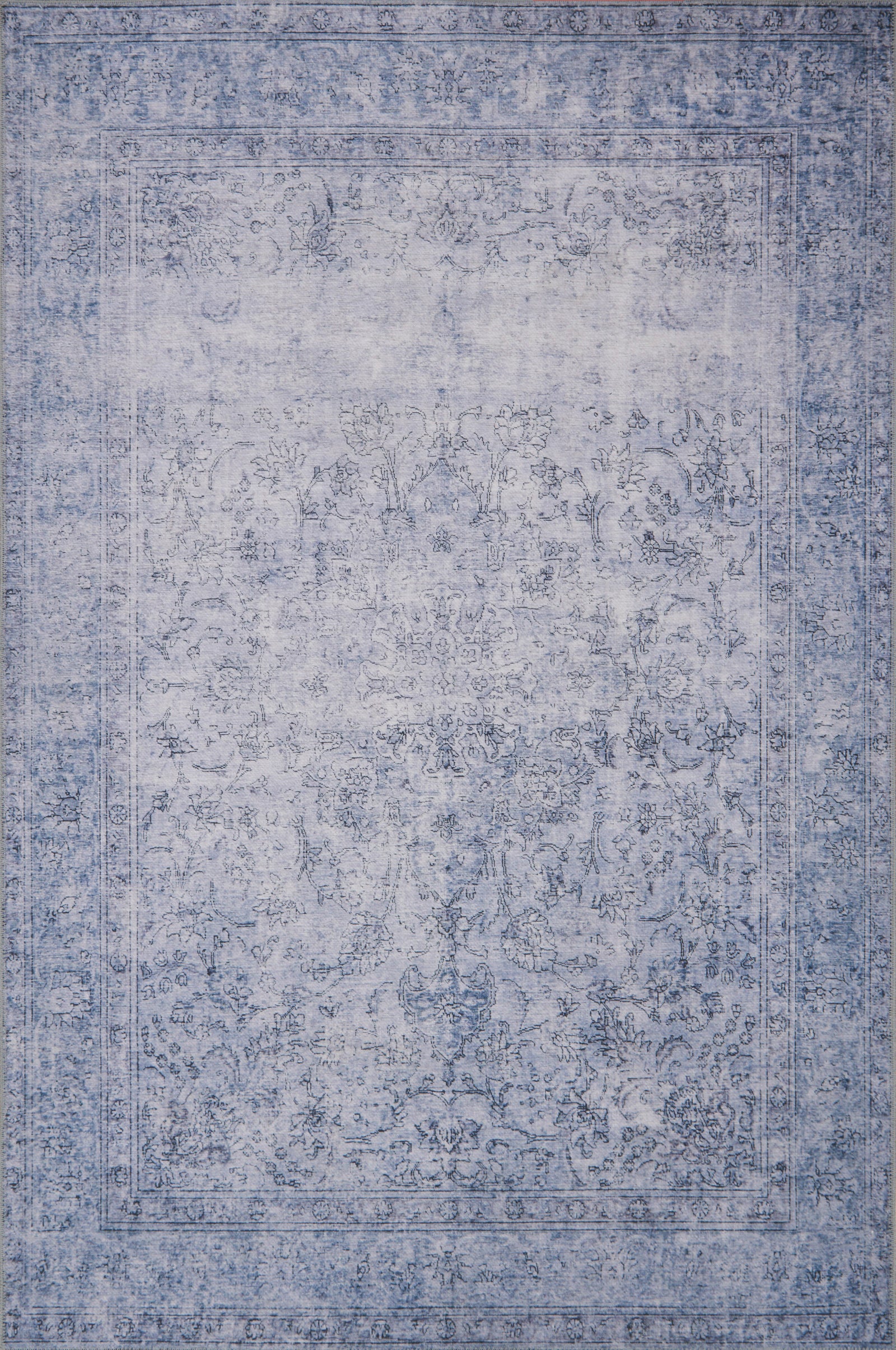 front view of Loren Slate luxury Rug