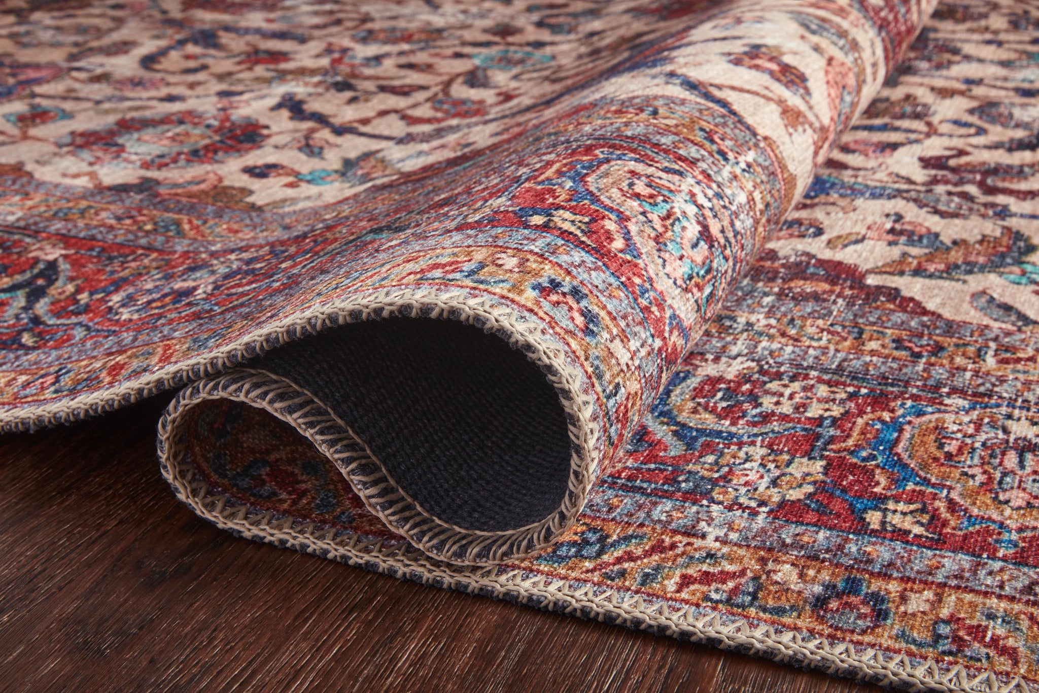 lifestyle view of Loren Sand / Multi luxury Rug