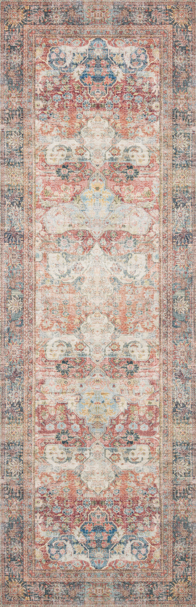detail view of Loren Brick / Multi luxury Rug