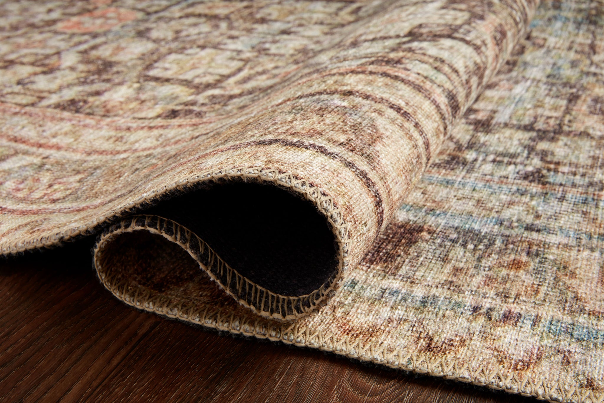 lifestyle view of Loren Charcoal / Multi luxury Rug