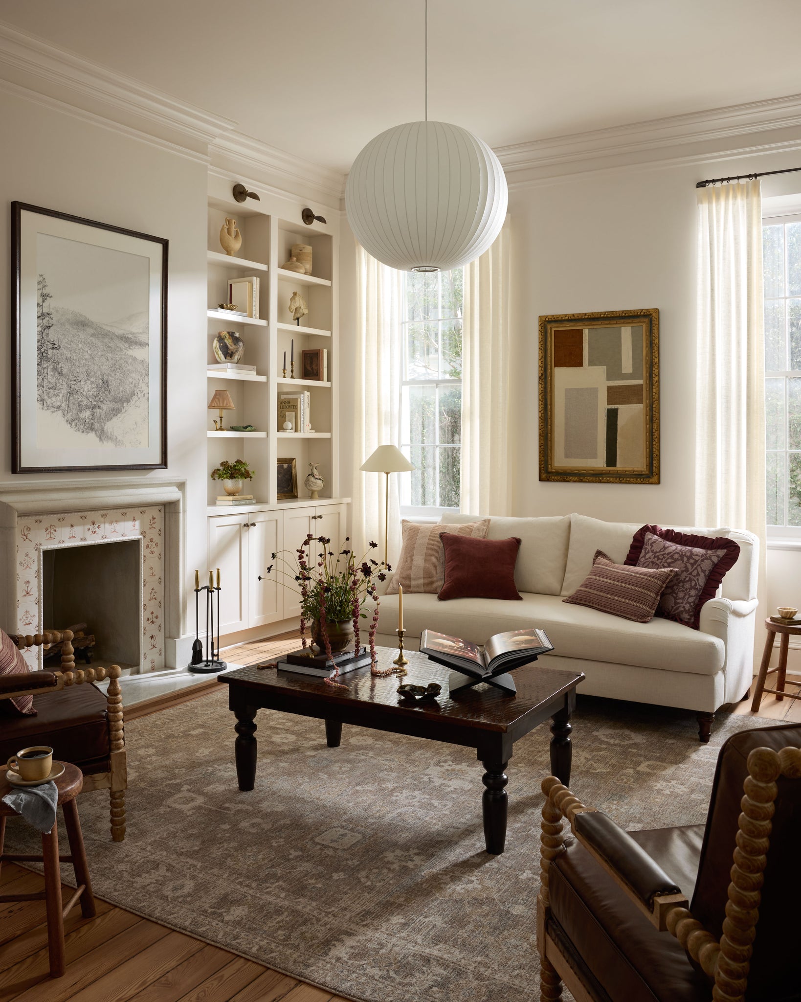 Louisa Taupe / Ivory shown from another angle.
