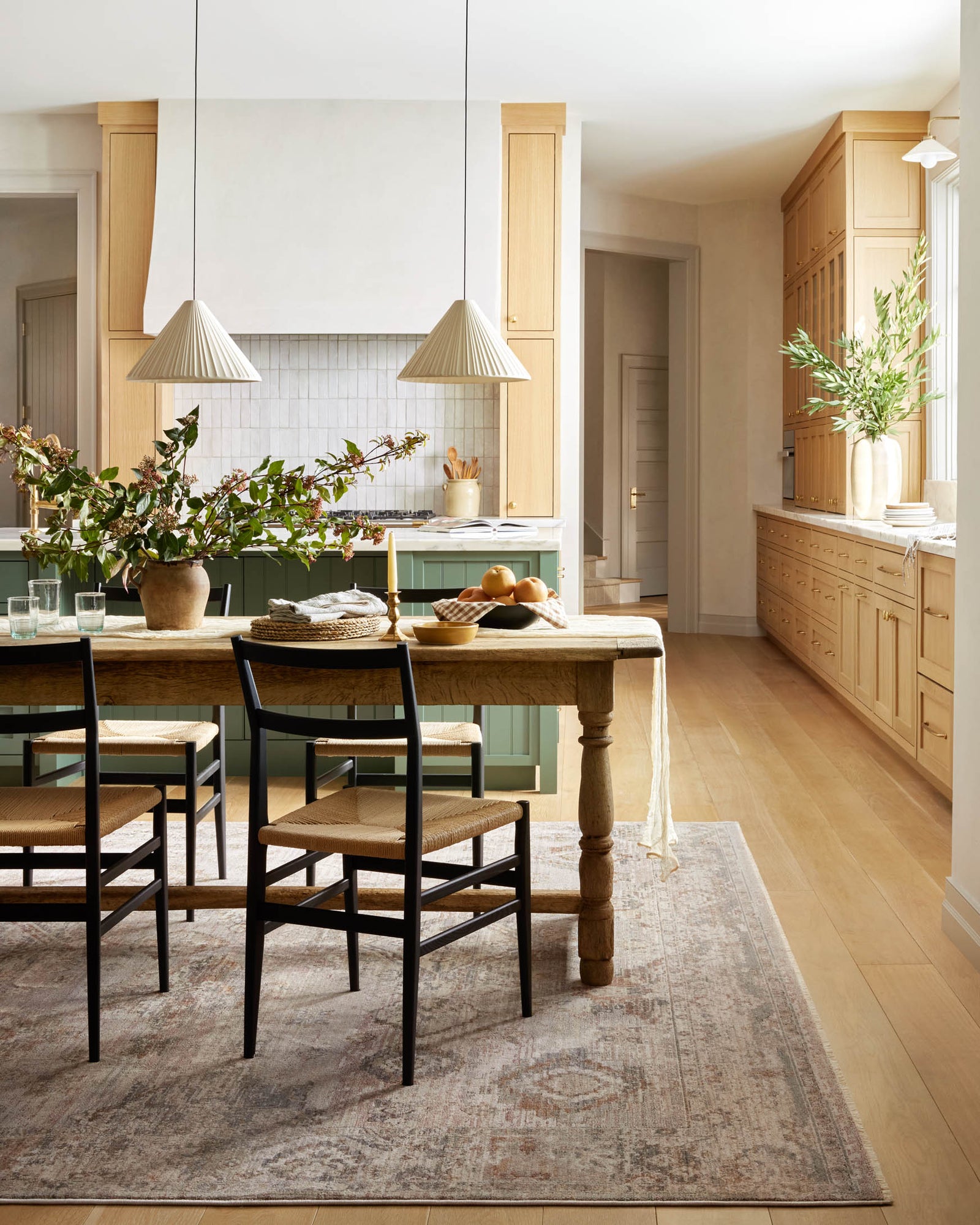 front view of Lyra Blush / Dove luxury Rug