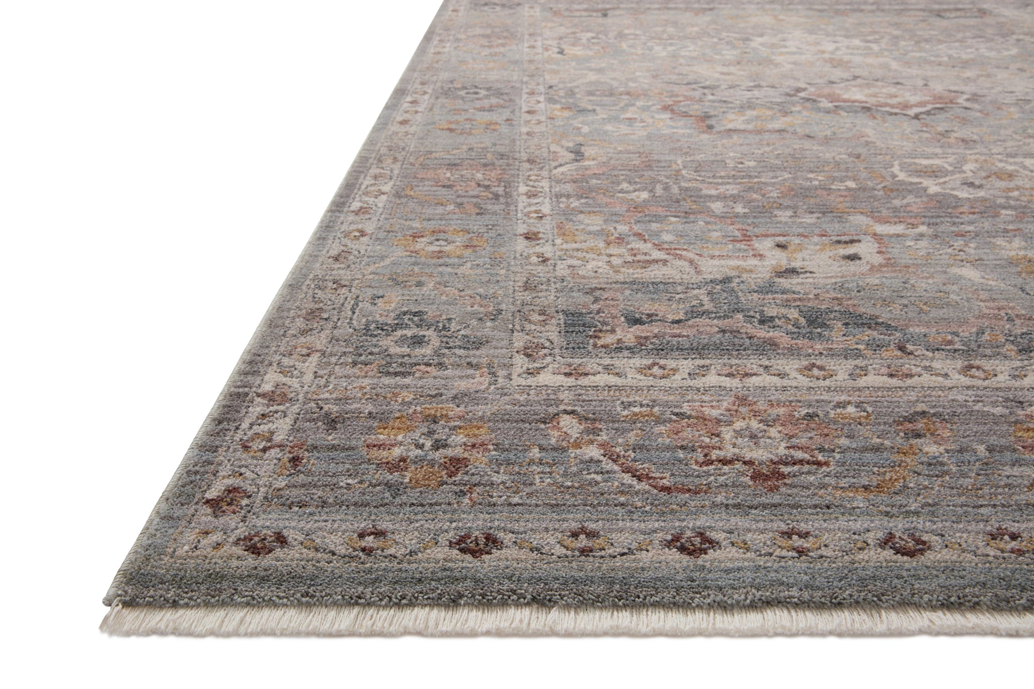 angle view of Lyra Sky / Multi luxury Rug