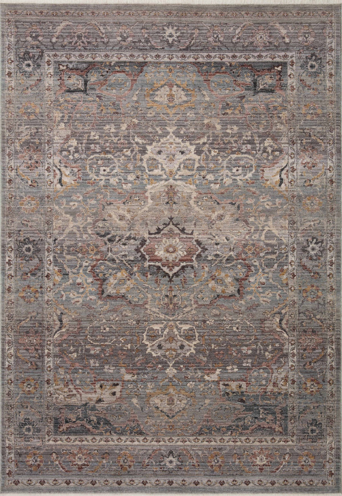 front view of Lyra Sky / Multi luxury Rug