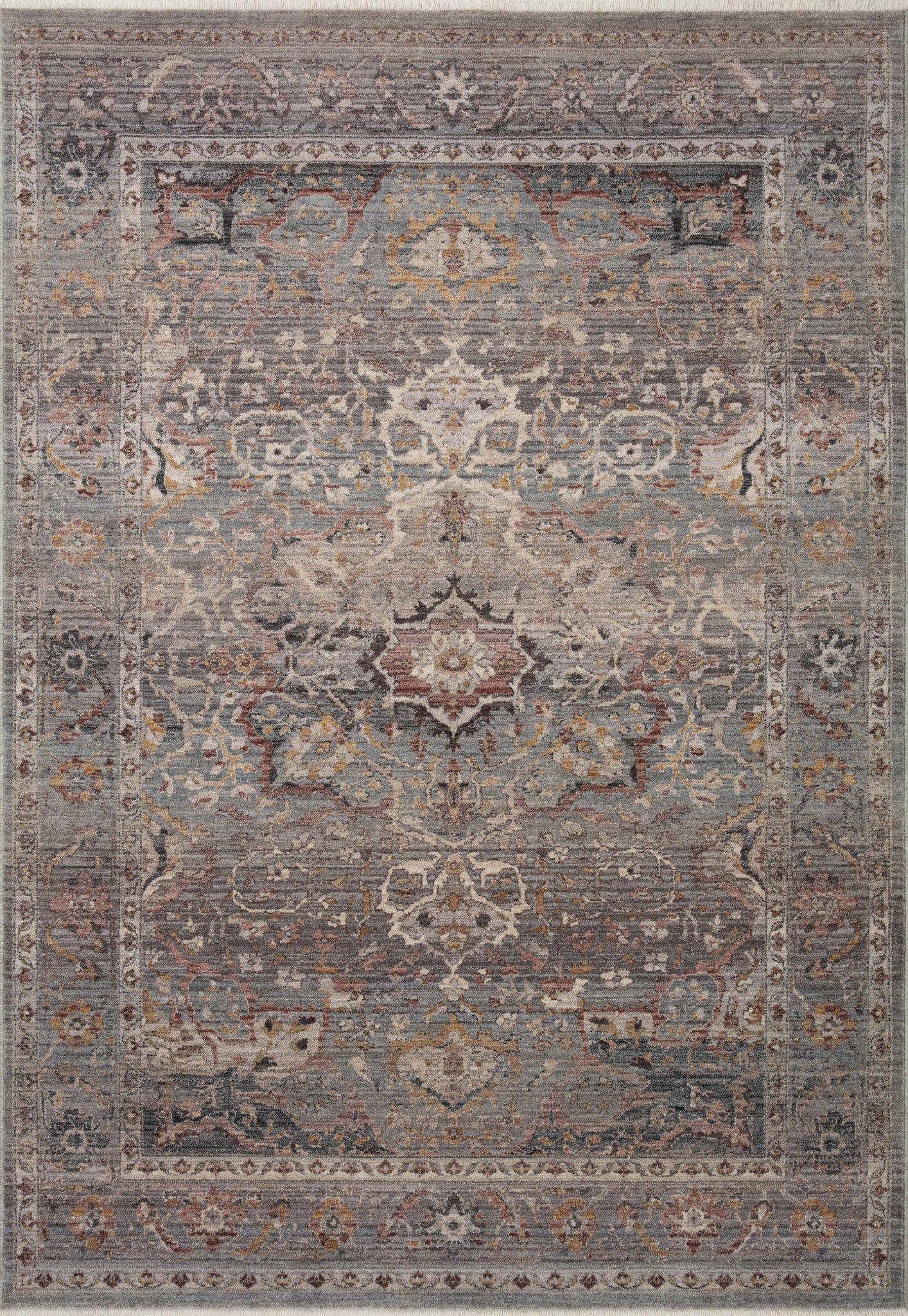 front view of Lyra Sky / Multi luxury Rug