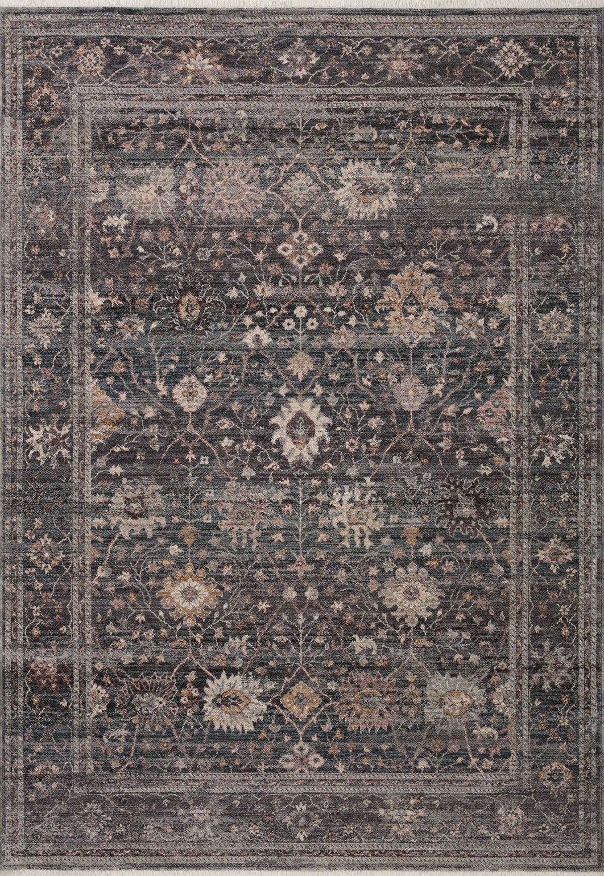 front view of Lyra Ink / Multi luxury Rug