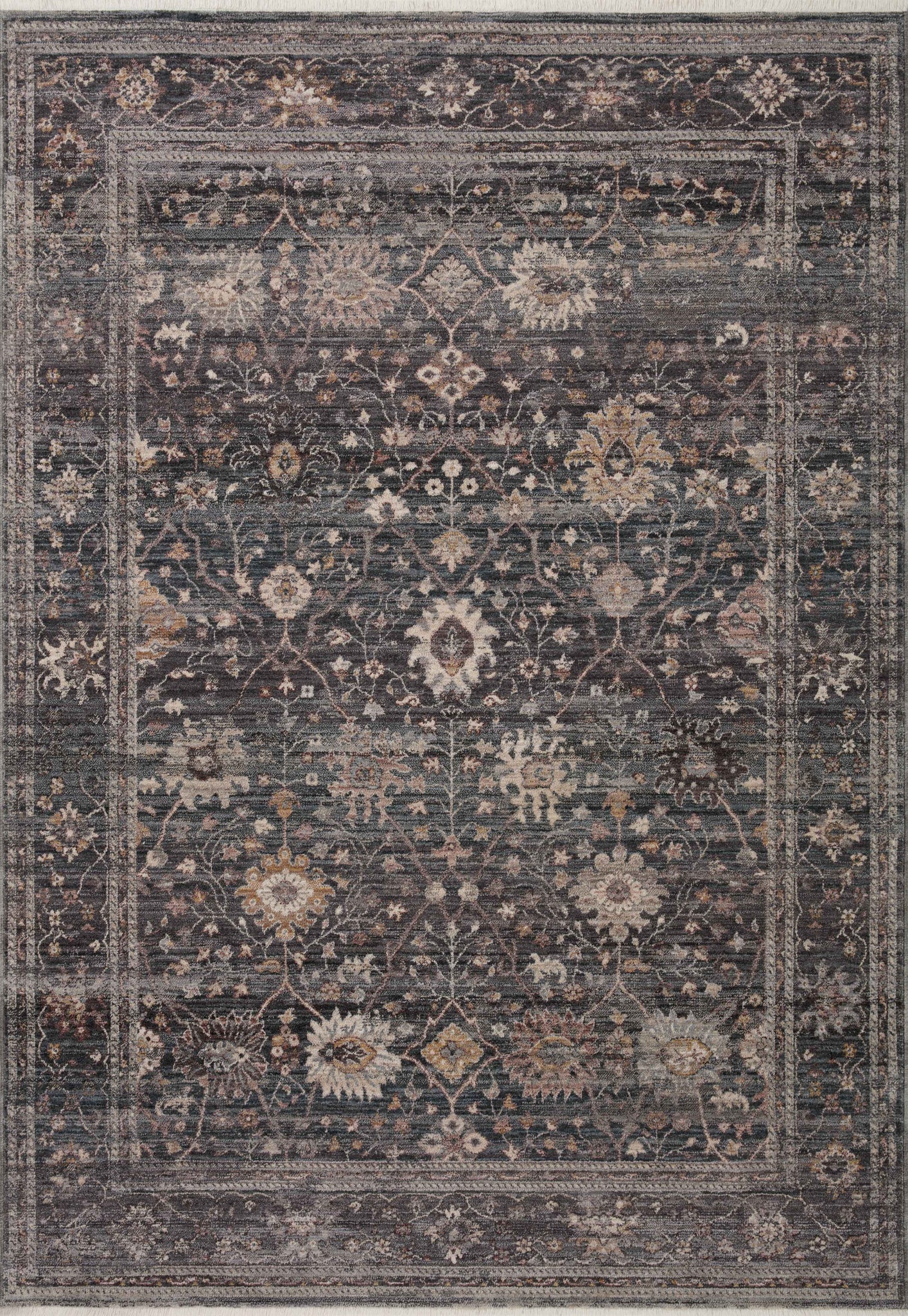 front view of Lyra Ink / Multi luxury Rug