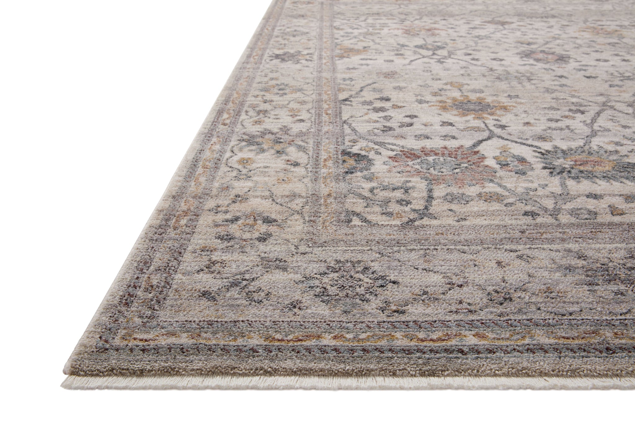 angle view of Lyra Pebble / Multi luxury Rug