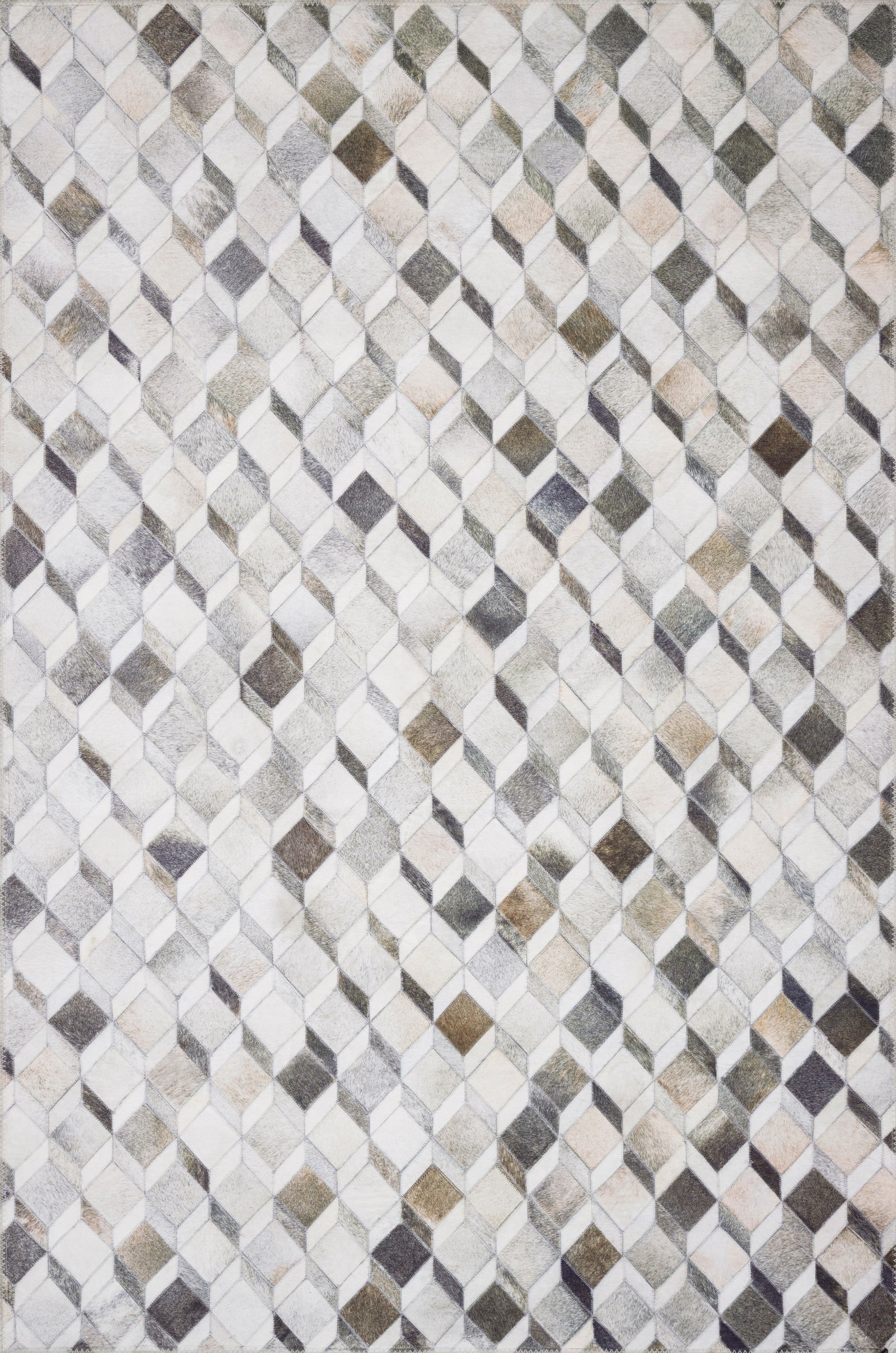 front view of Maddox Grey / Mocha luxury Rug