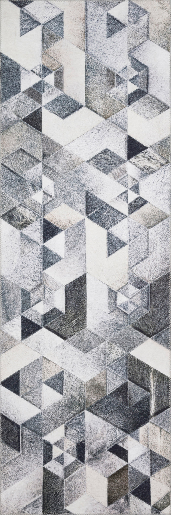 detail view of Maddox Grey / Ivory luxury Rug