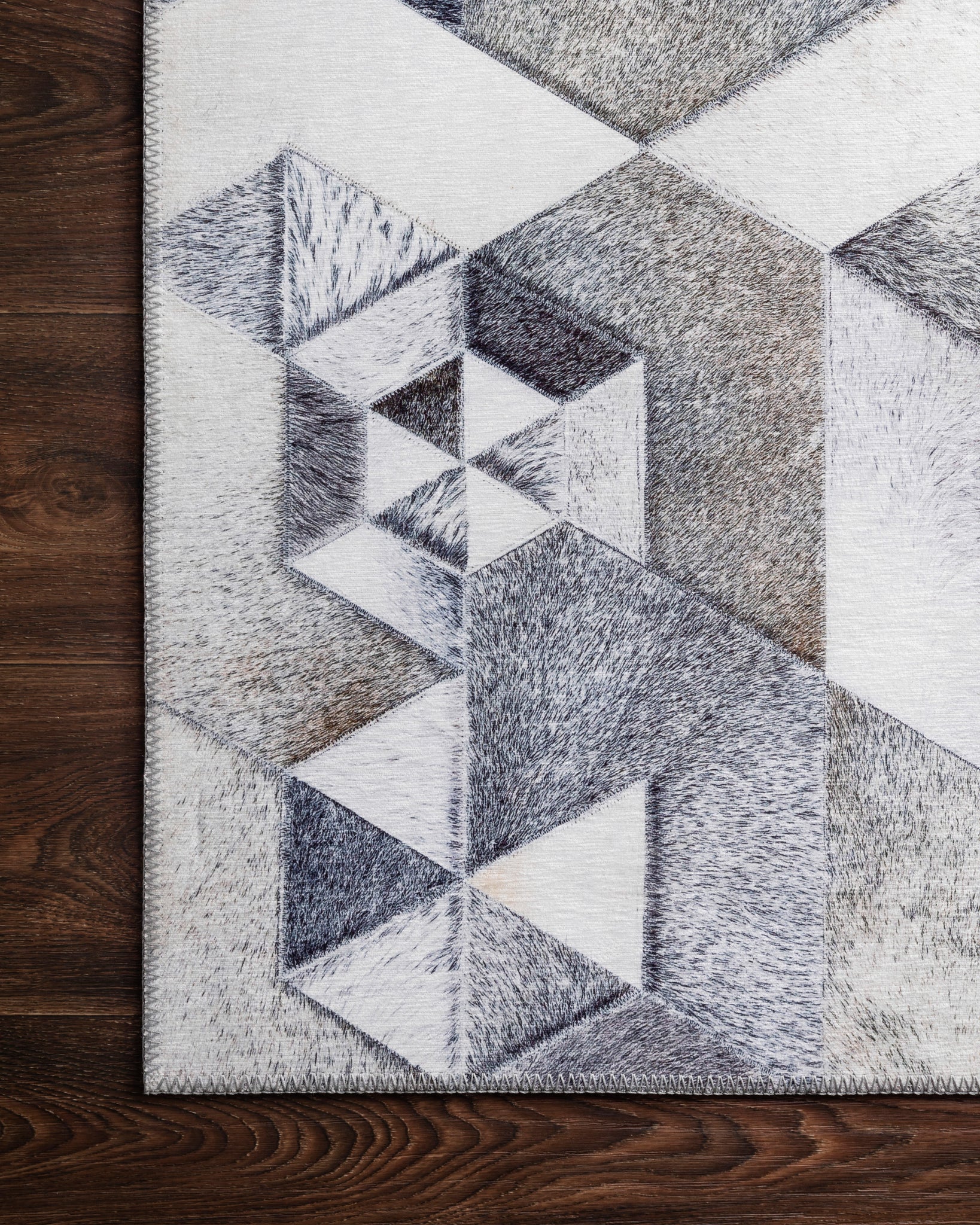 lifestyle view of Maddox Grey / Ivory luxury Rug