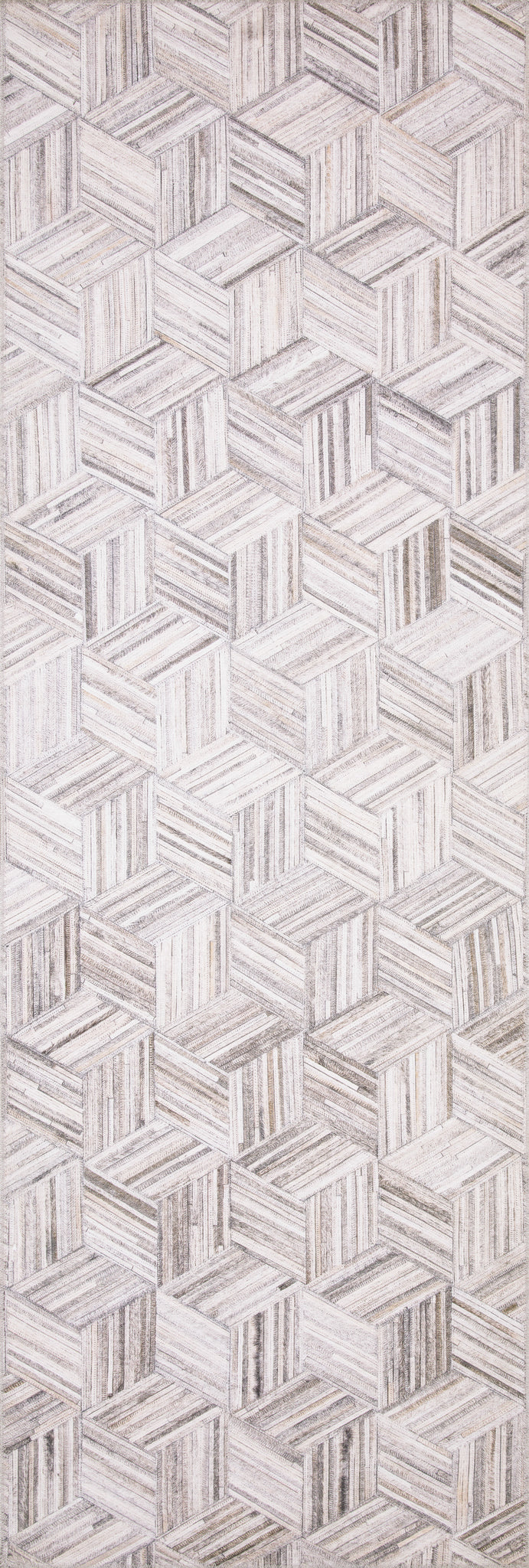 detail view of Maddox Lt Grey / Ivory luxury Rug