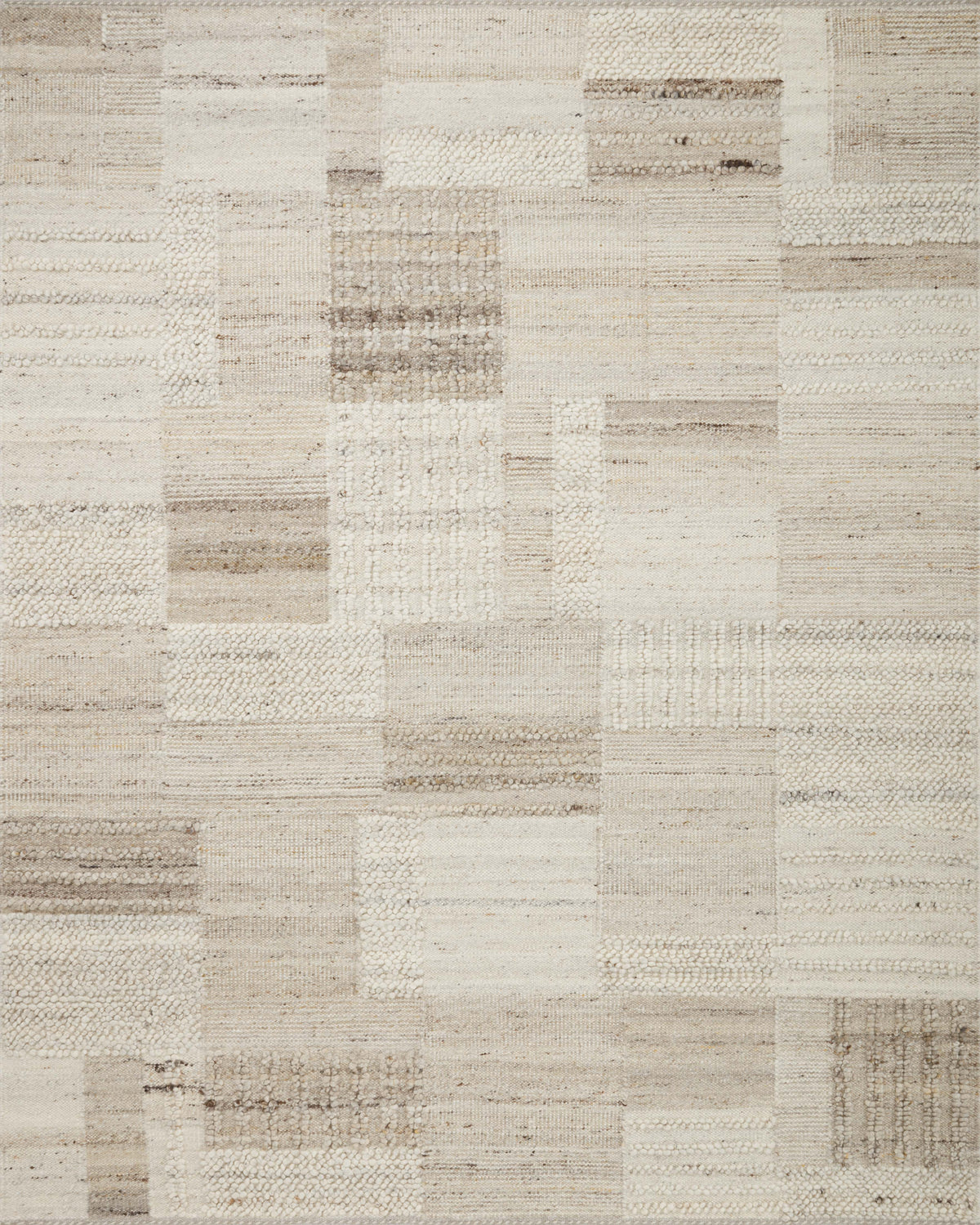 front view of Manfred Natural / Stone luxury Rug