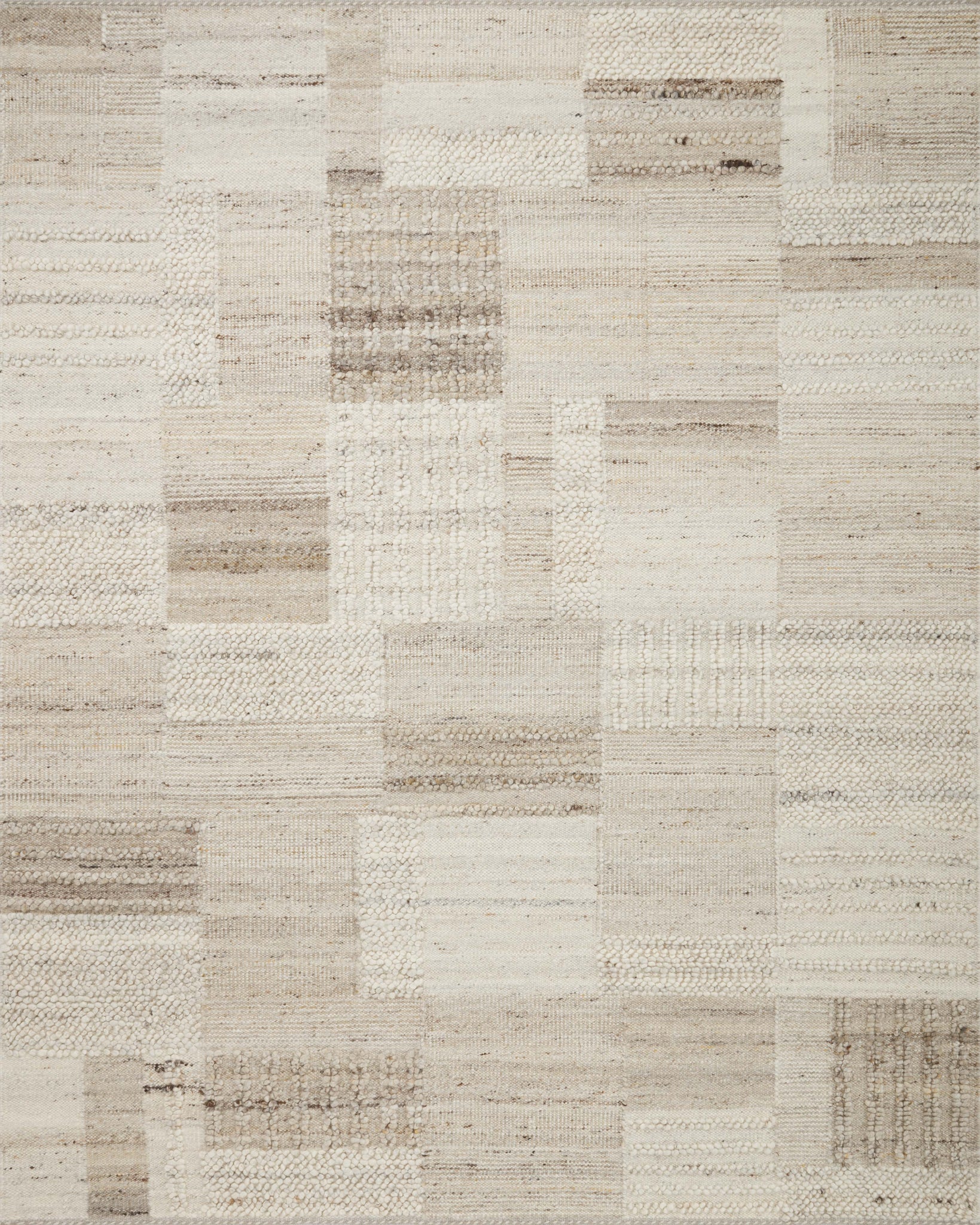 front view of Manfred Natural / Stone luxury Rug
