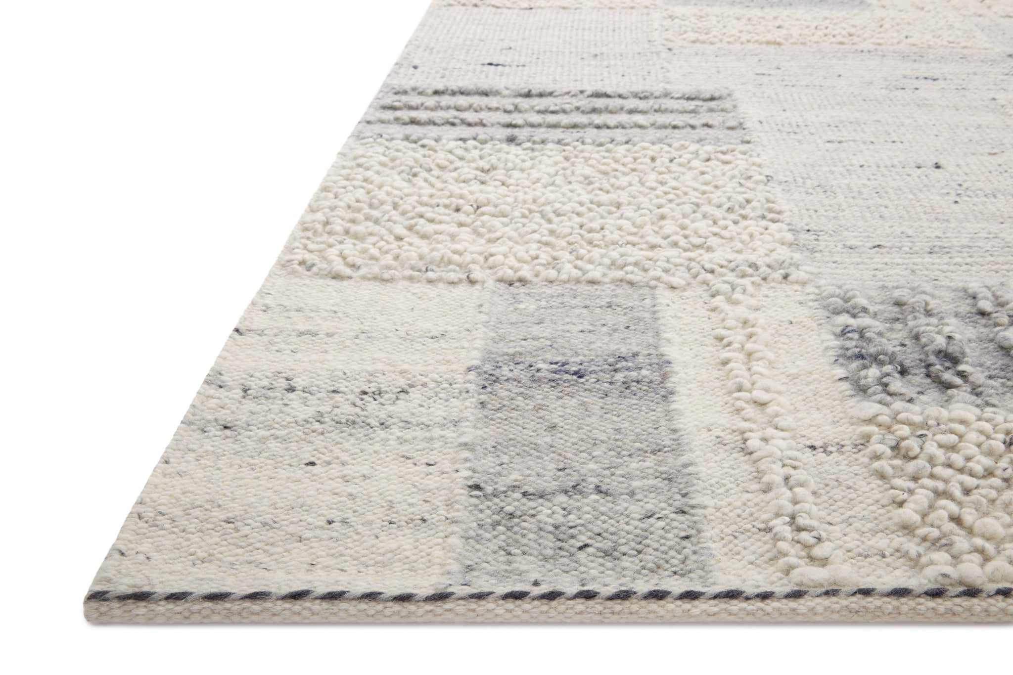 angle view of Manfred Slate / Mist luxury Rug