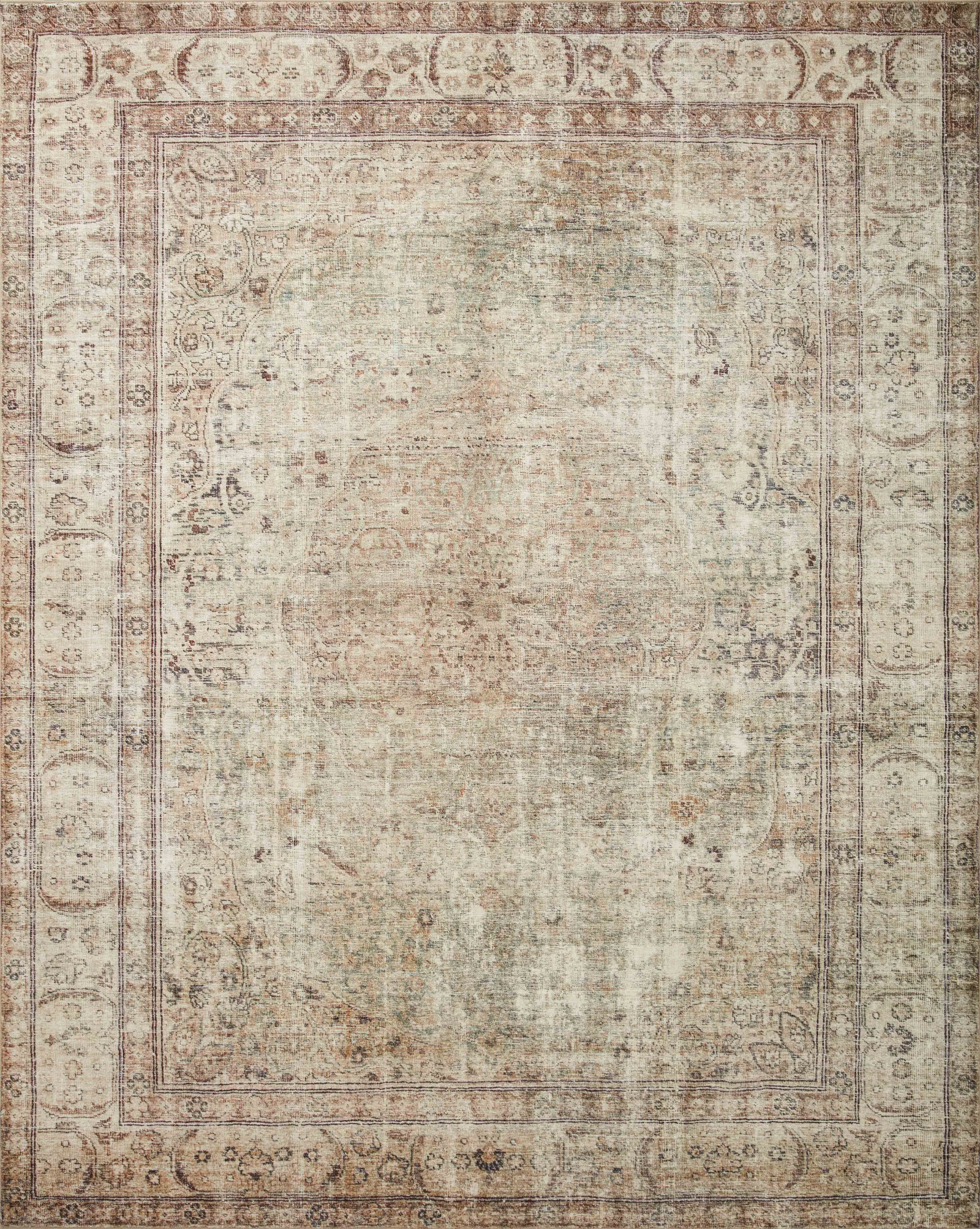 front view of Margot Antique / Sage luxury Rug