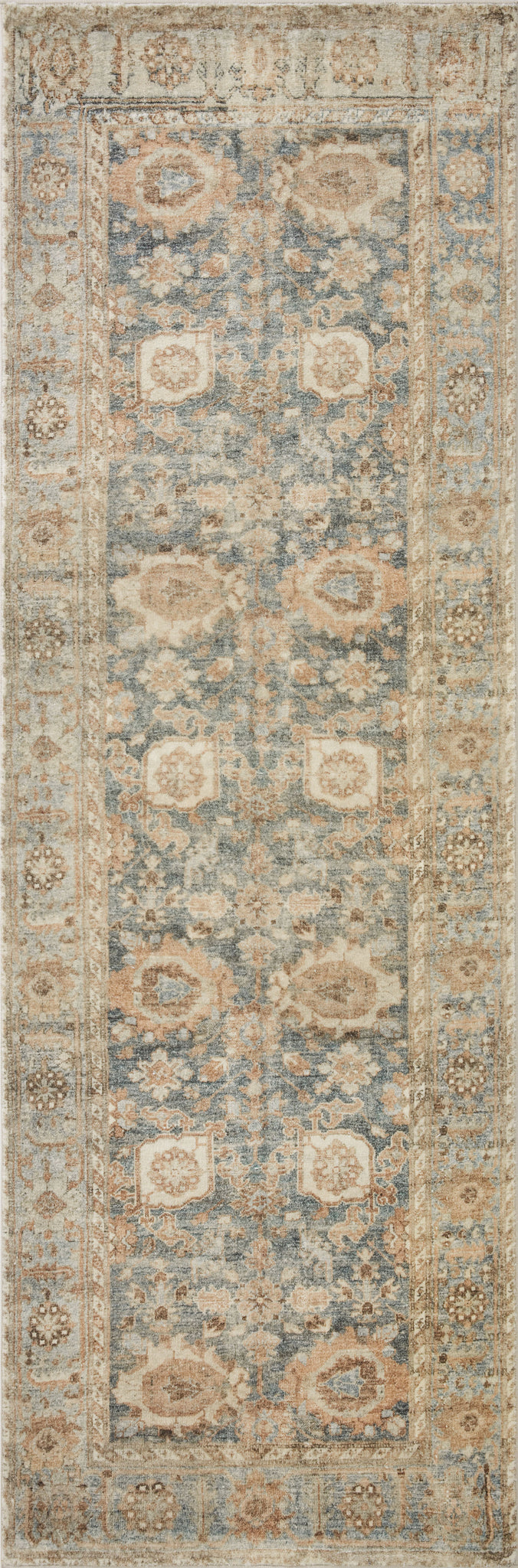 detail view of Margot Ocean / Spice luxury Rug