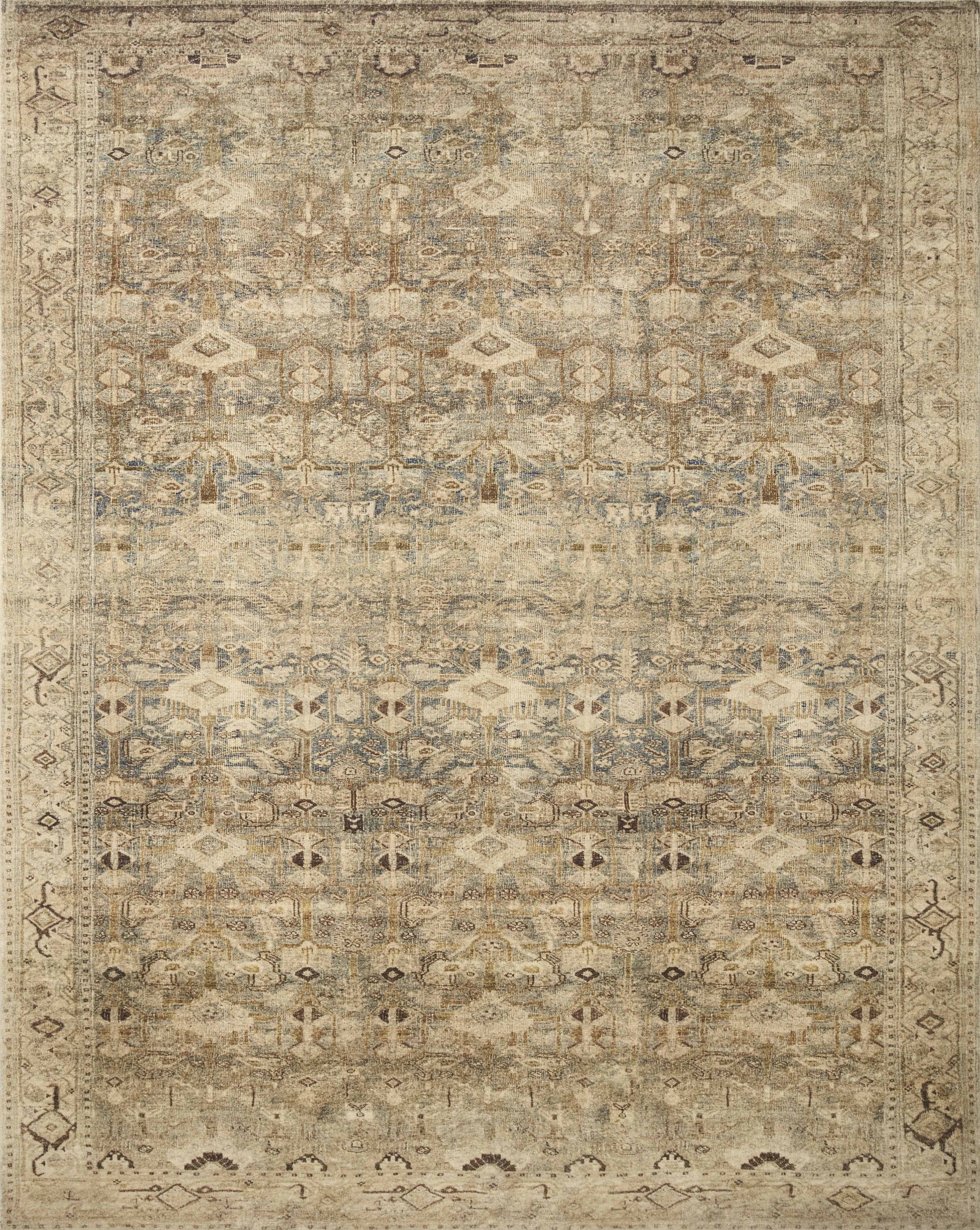 front view of Margot Antique / Sage luxury Rug