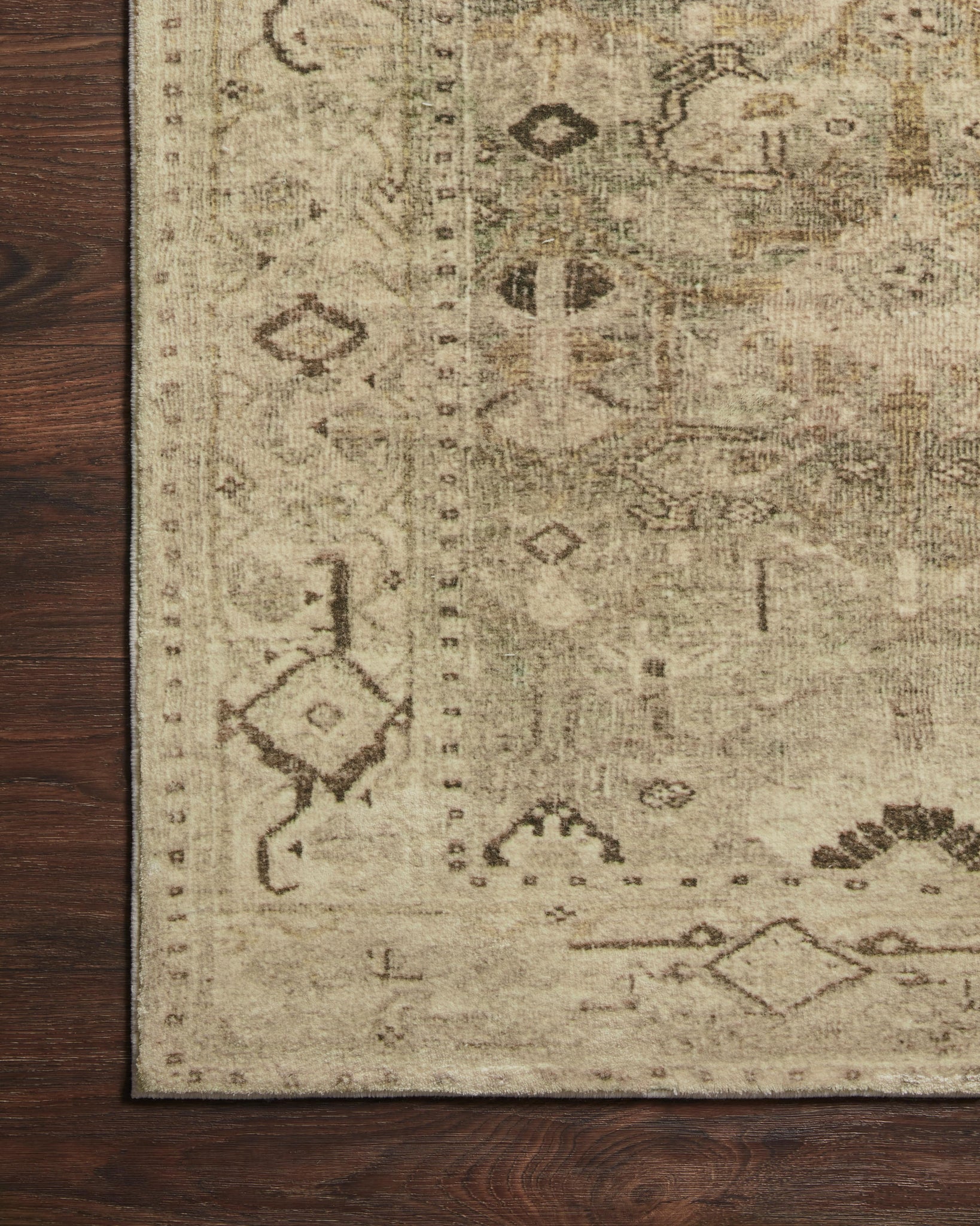 lifestyle view of Margot Antique / Sage luxury Rug
