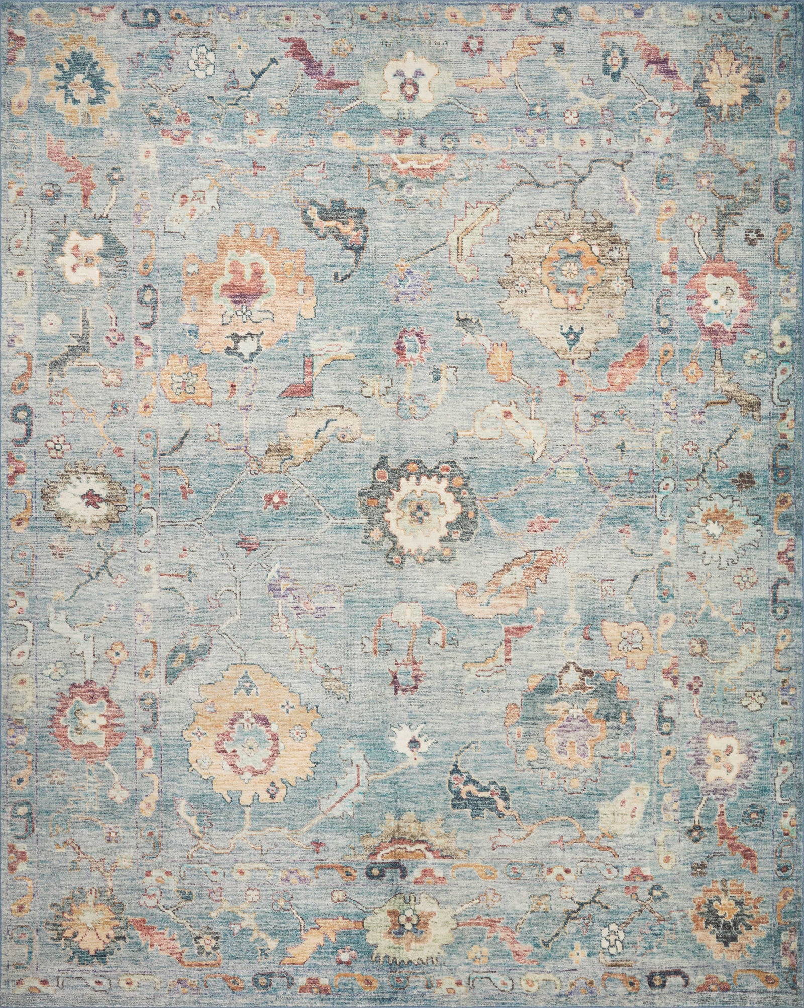 front view of Margot Denim / Multi luxury Rug