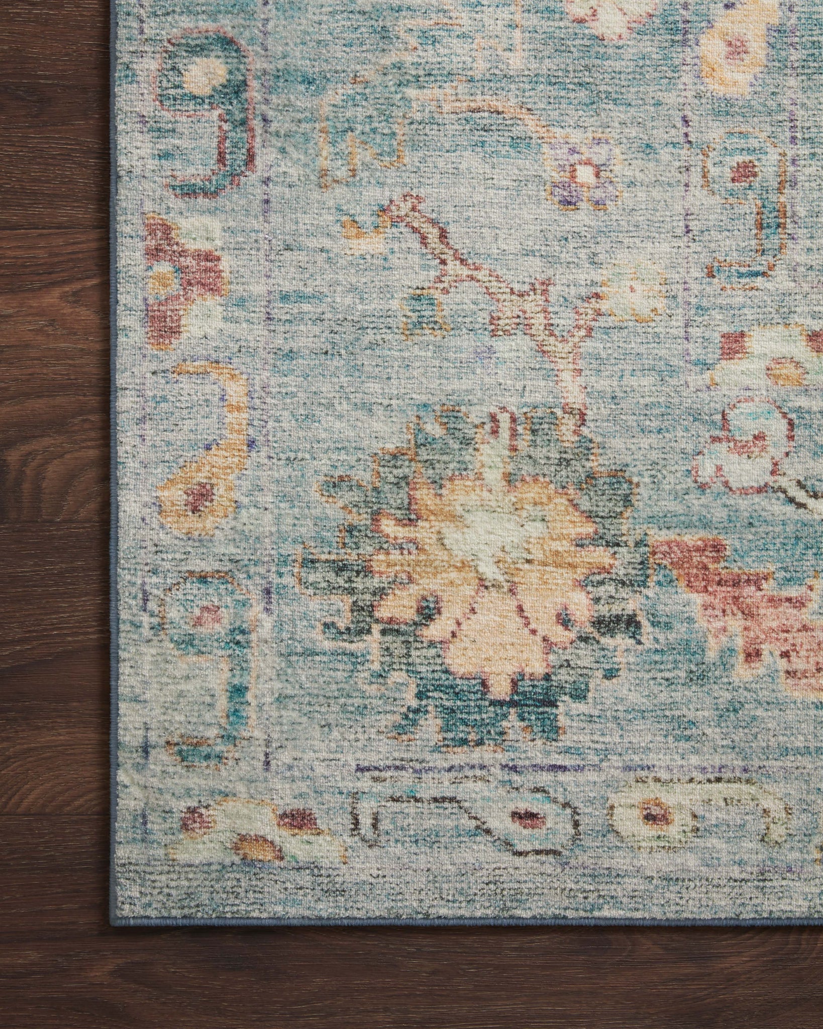 lifestyle view of Margot Denim / Multi luxury Rug