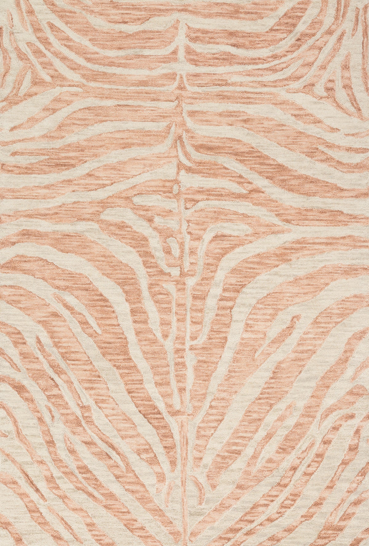 front view of Masai Blush / Ivory luxury Rug