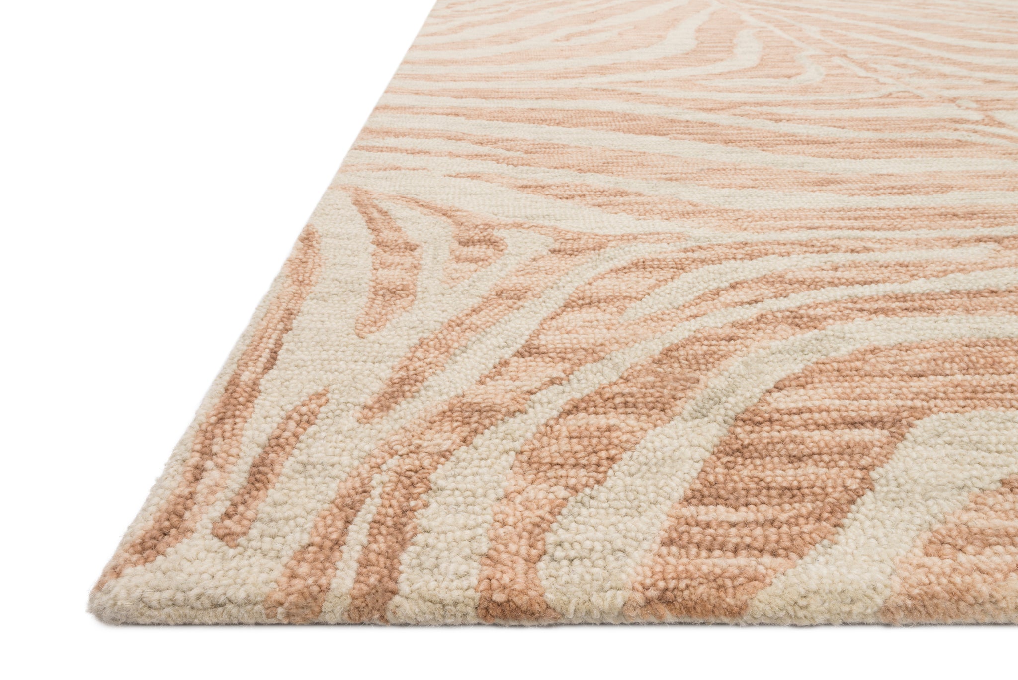 angle view of Masai Blush / Ivory luxury Rug