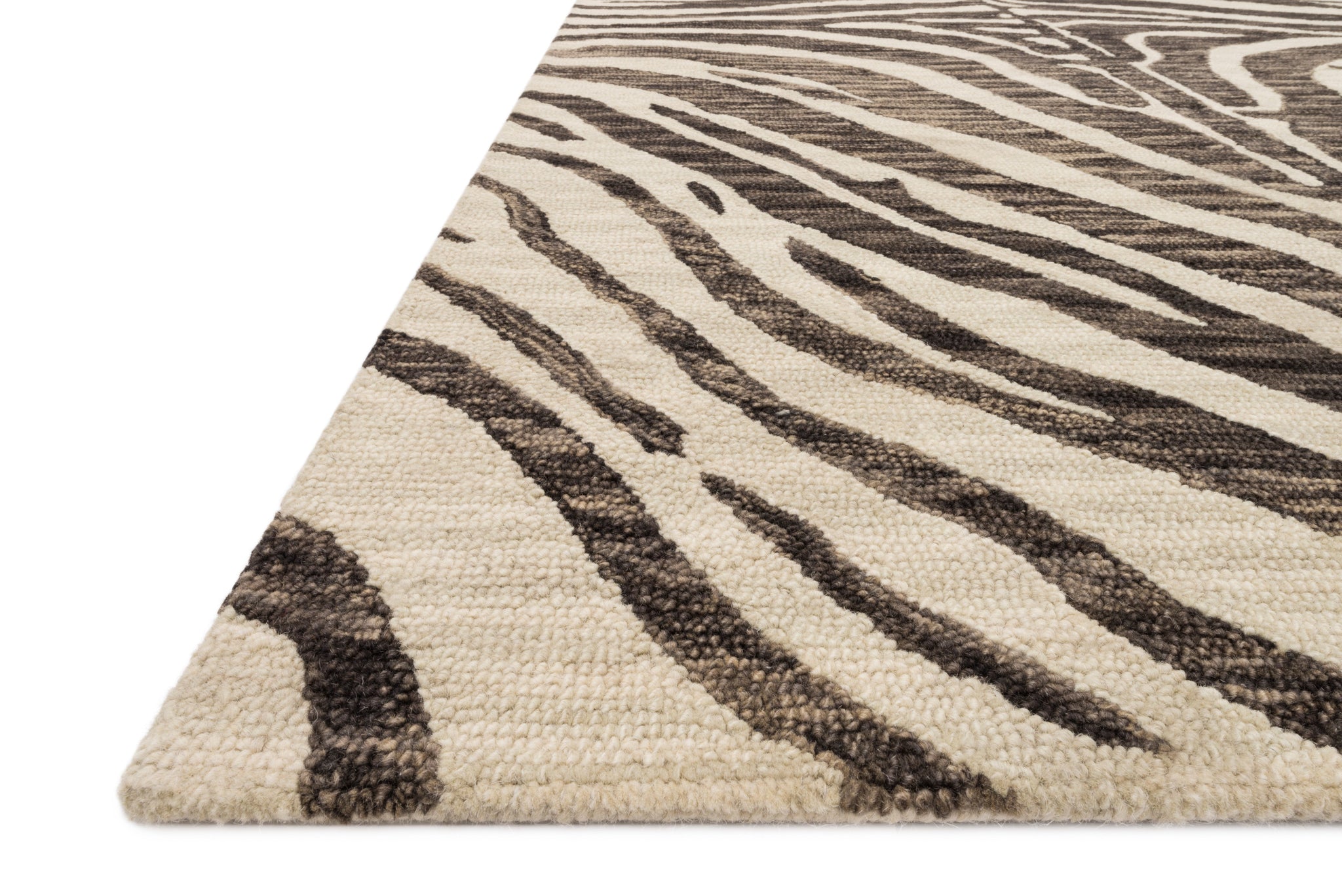 angle view of Masai Java / Ivory luxury Rug