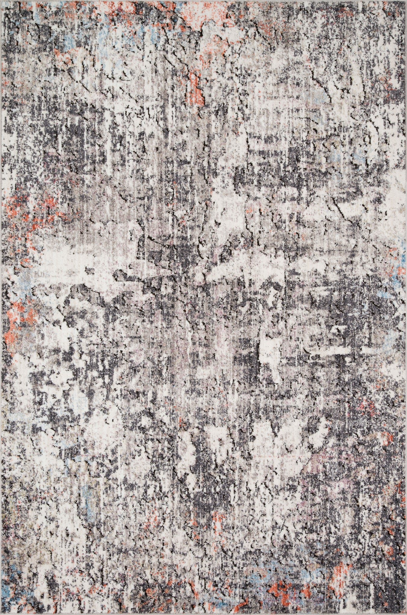 front view of Medusa Ivory / Granite luxury Rug