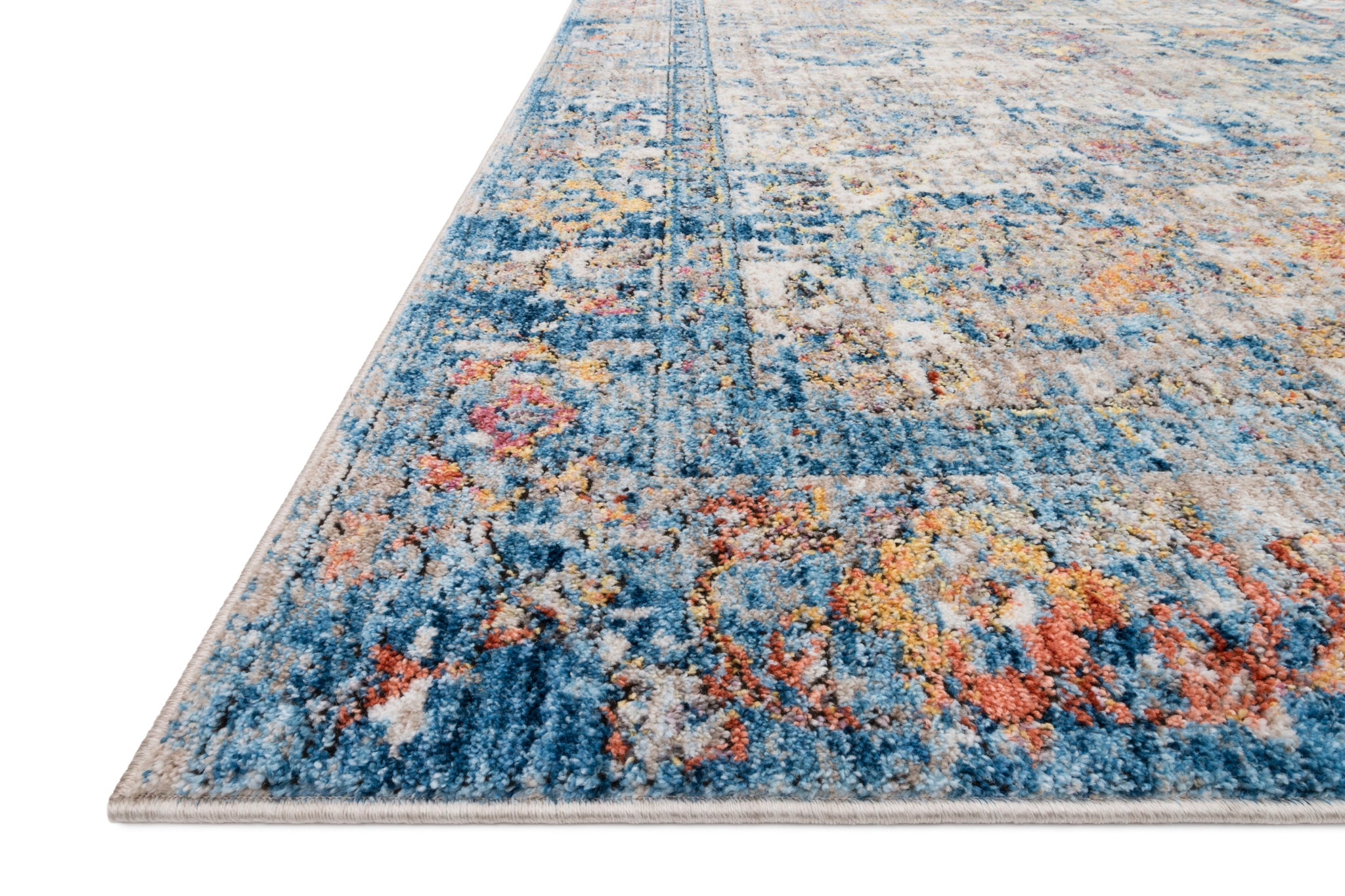 angle view of Medusa Blue / Multi luxury Rug