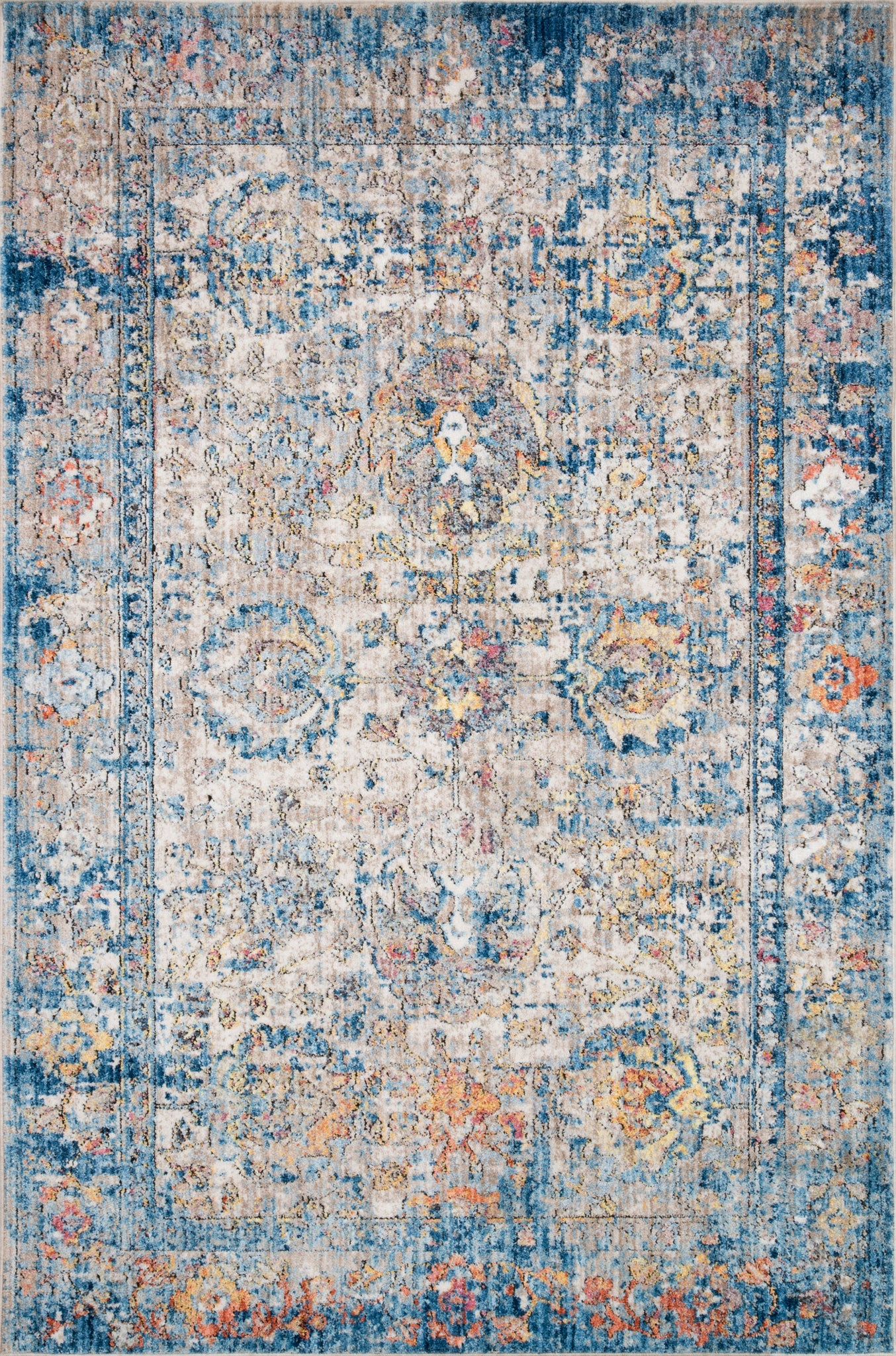 front view of Medusa Blue / Multi luxury Rug