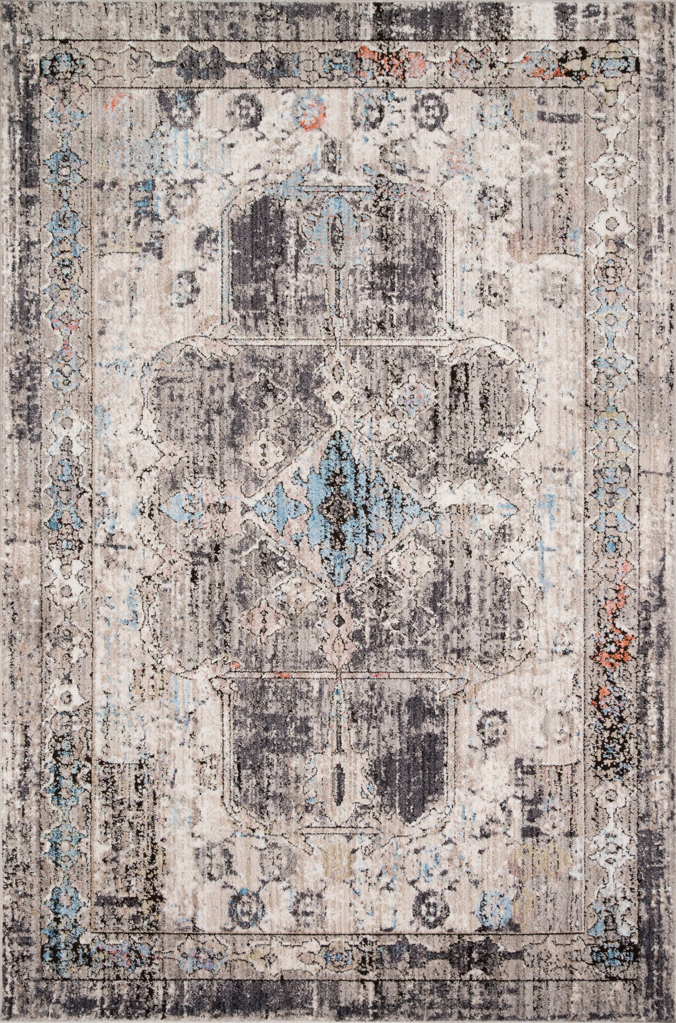 front view of Medusa Natural / Stone luxury Rug