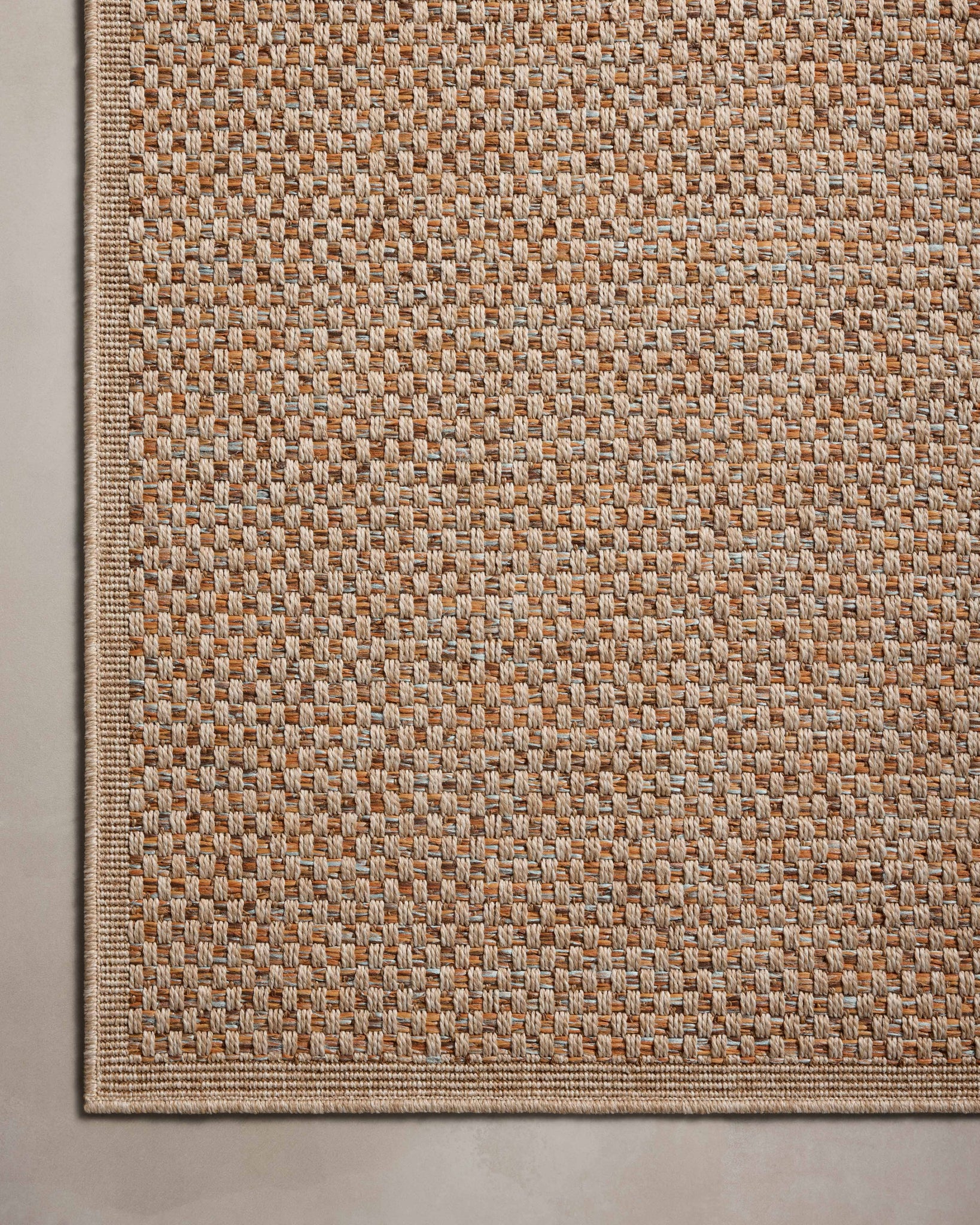 detail view of Merrick Oatmeal / Sunrise luxury Rug