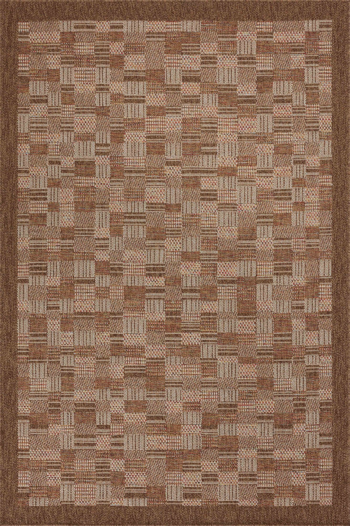 front view of Merrick Chestnut / Fiesta luxury Rug