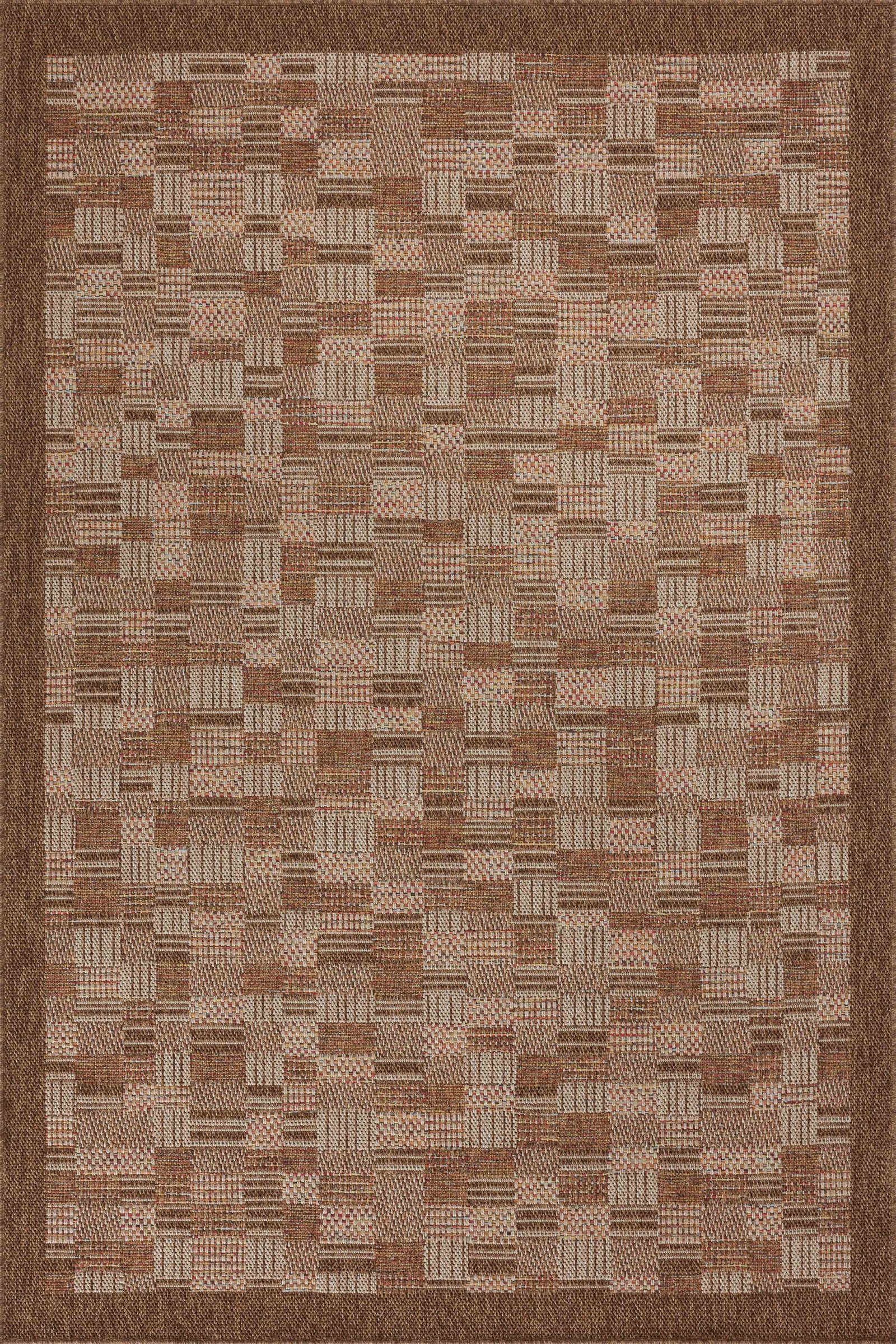 front view of Merrick Chestnut / Fiesta luxury Rug