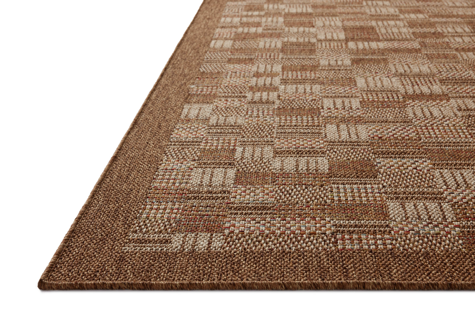 front view of Merrick Chestnut / Fiesta luxury Rug