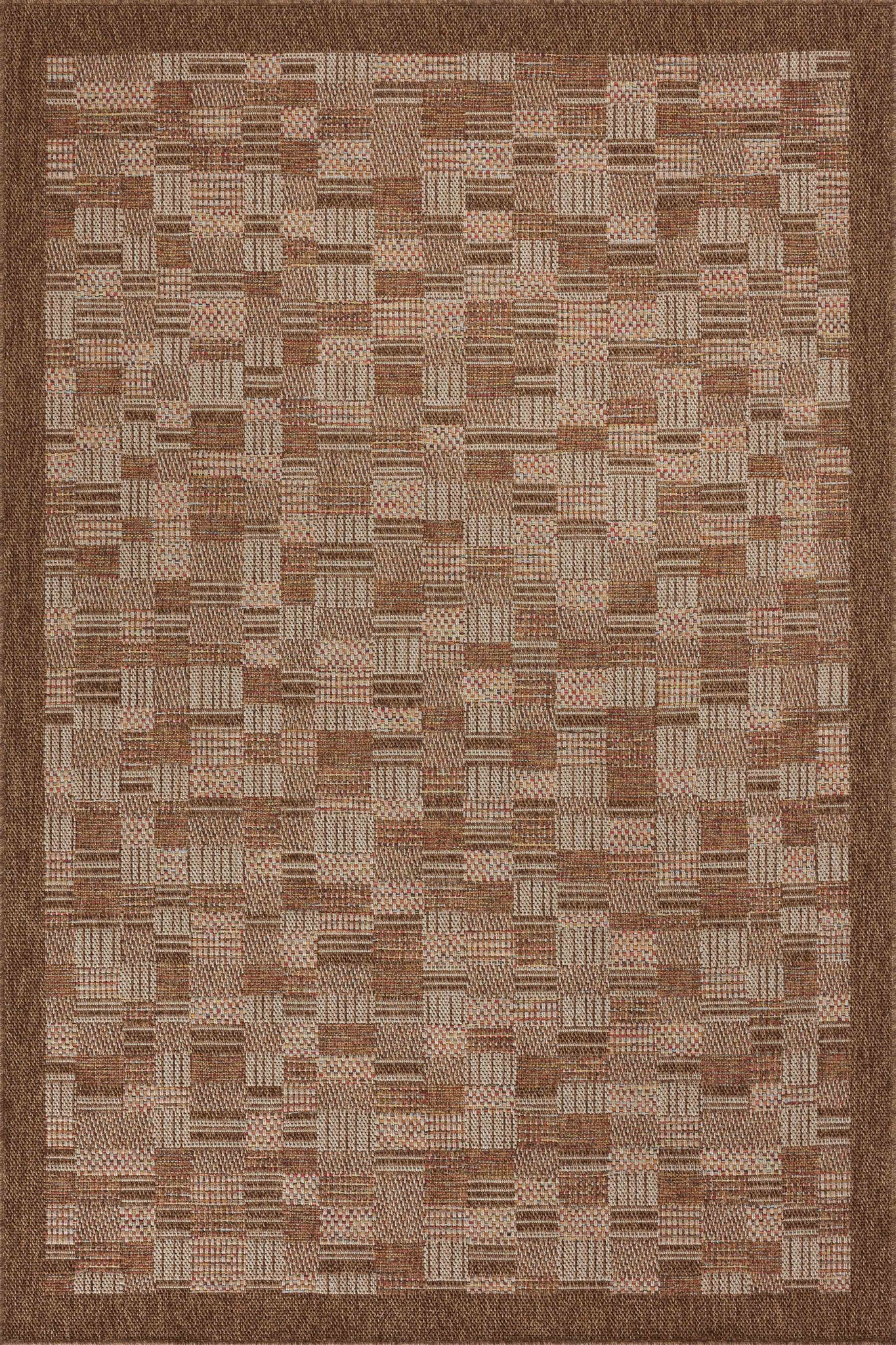 front view of Merrick Chestnut / Fiesta luxury Rug