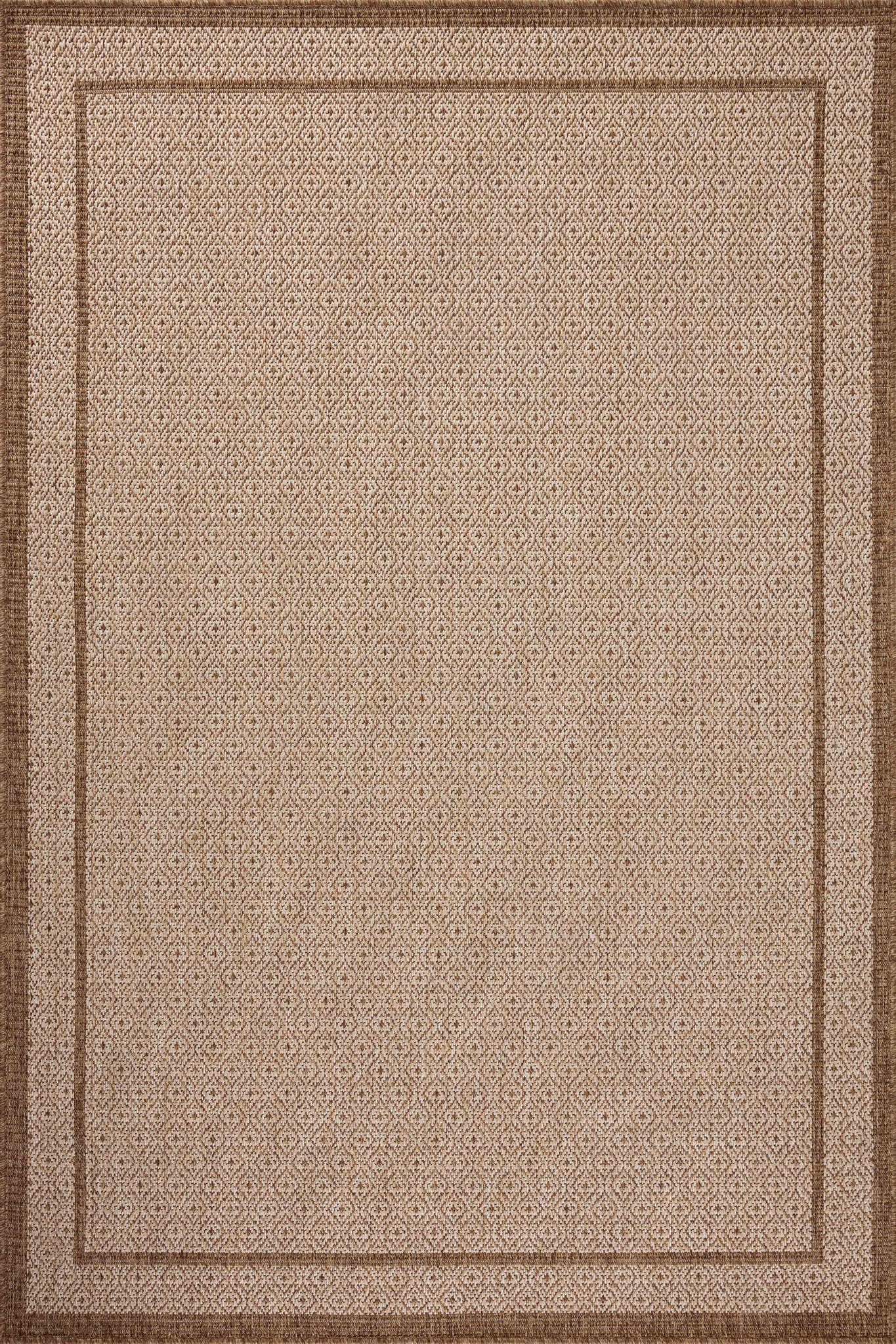 front view of Merrick Chestnut / Oatmeal luxury Rug
