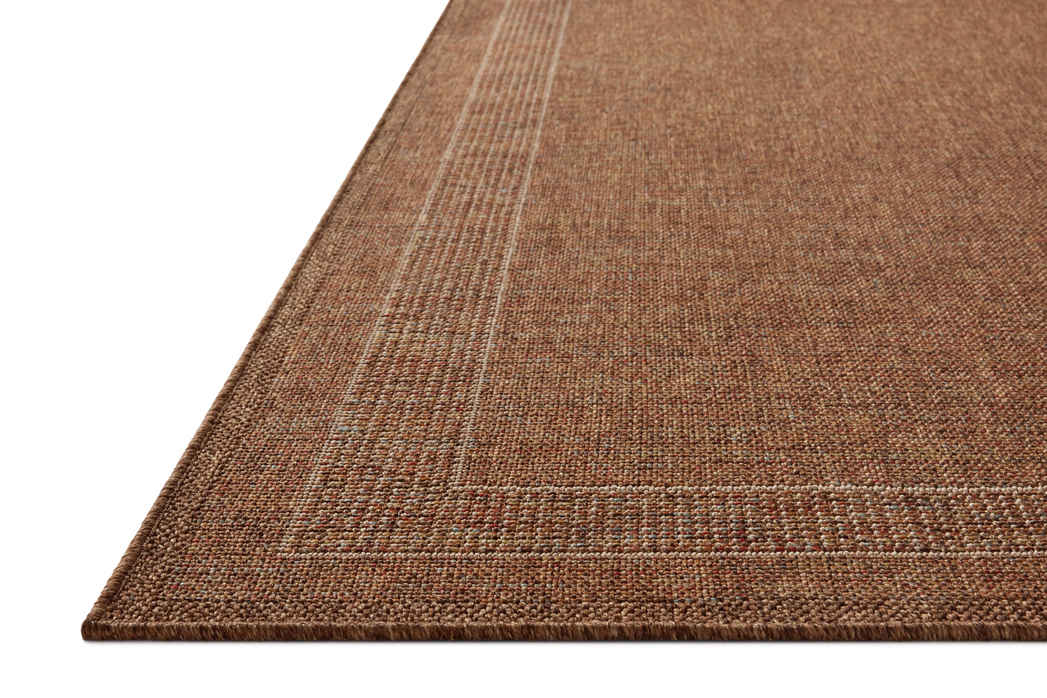 angle view of Merrick Cinnamon / Multi luxury Rug