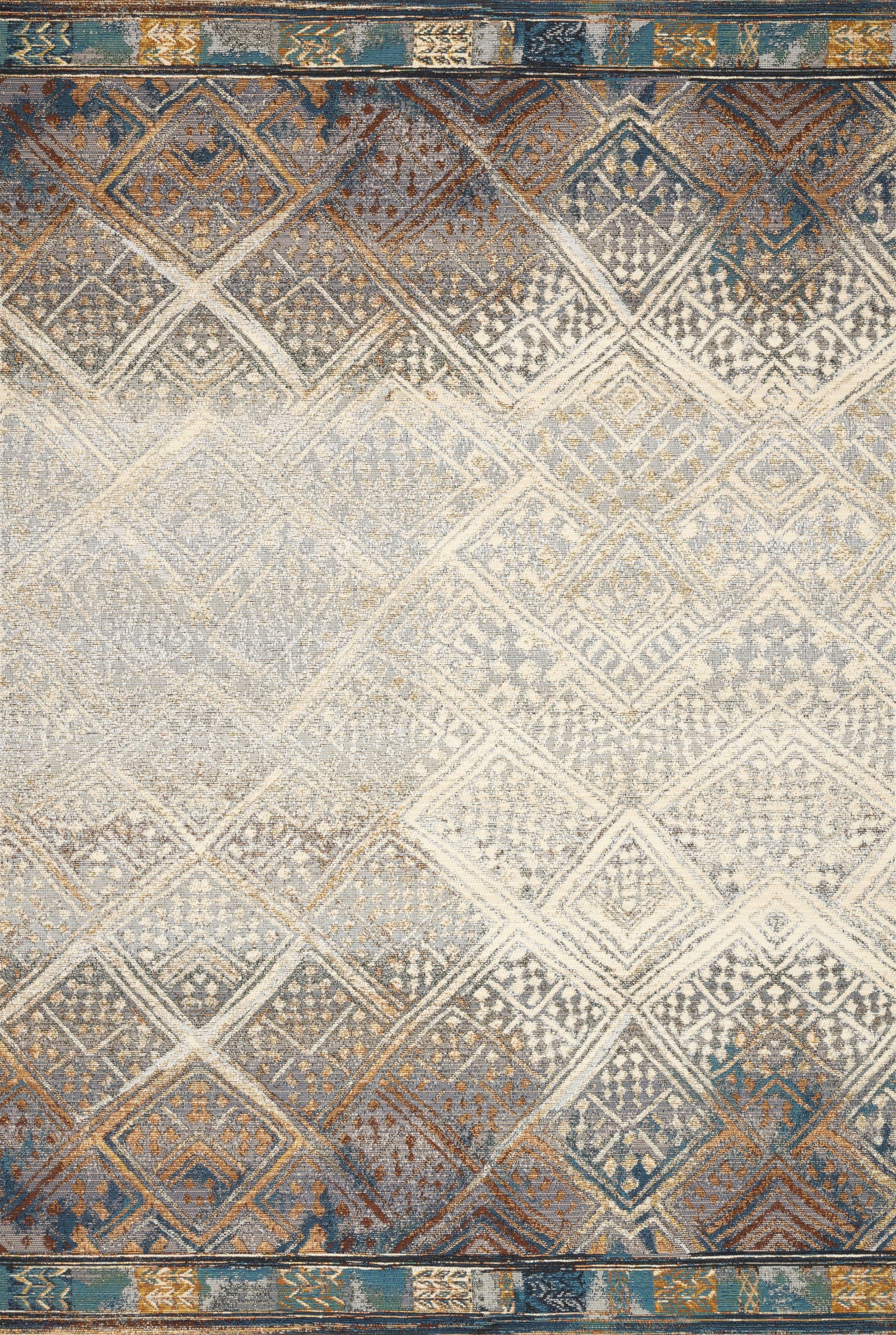 front view of Mika Ivory / Mediterranean luxury Rug