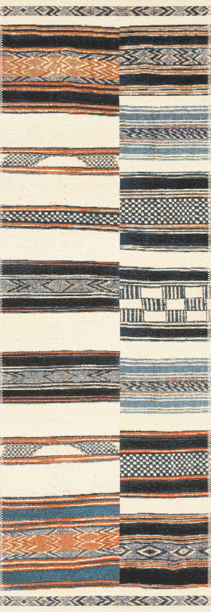 detail view of Mika Ivory / Multi luxury Rug