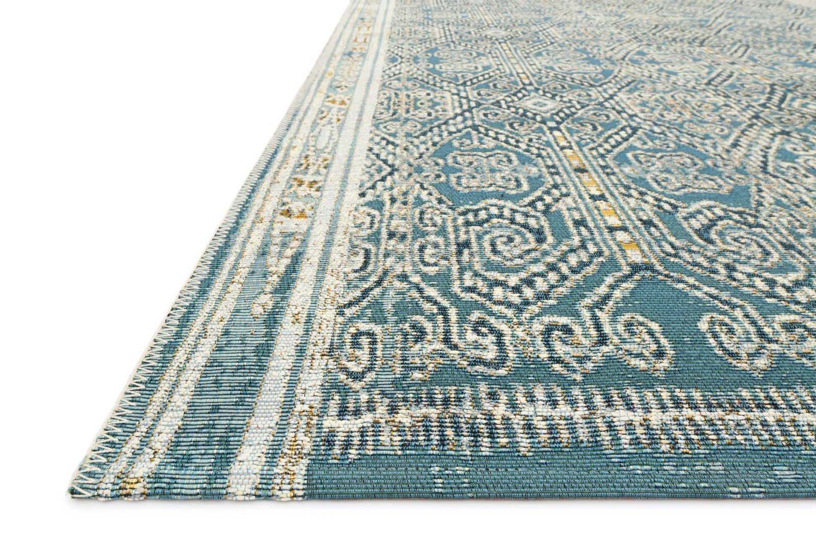 front view of Mika Ocean luxury Rug