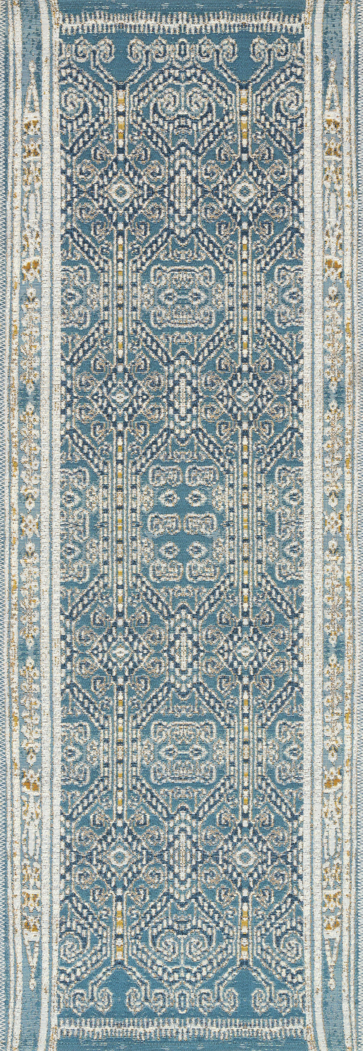 side view of Mika Ocean luxury Rug