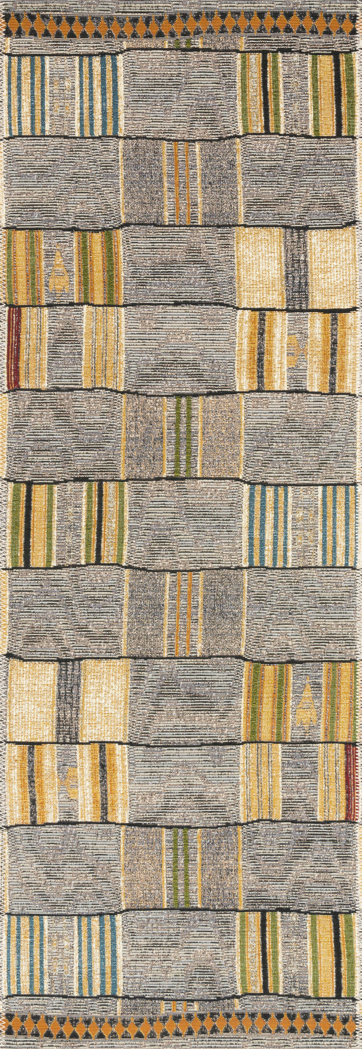 side view of Mika Granite / Multi luxury Rug