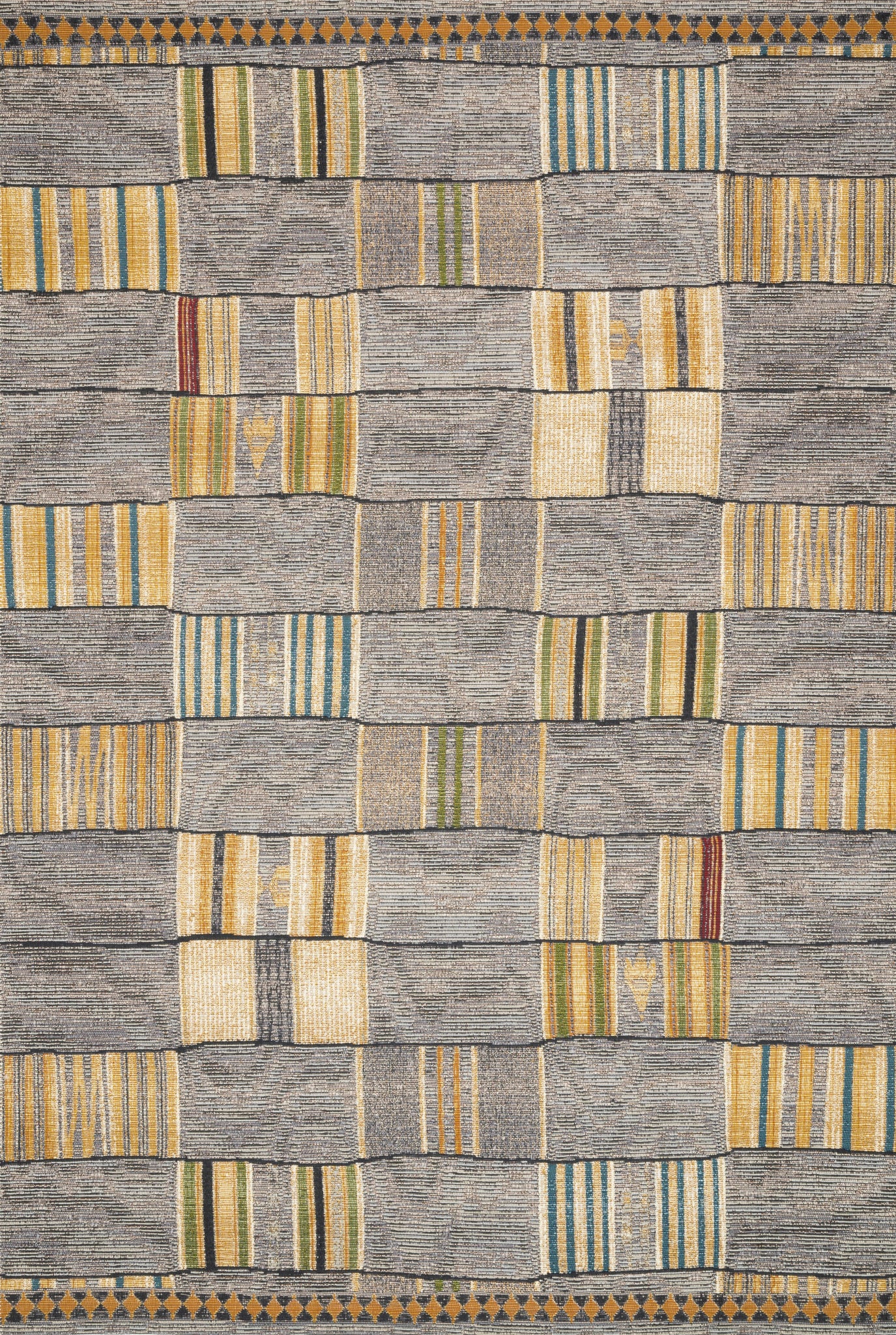 front view of Mika Granite / Multi luxury Rug