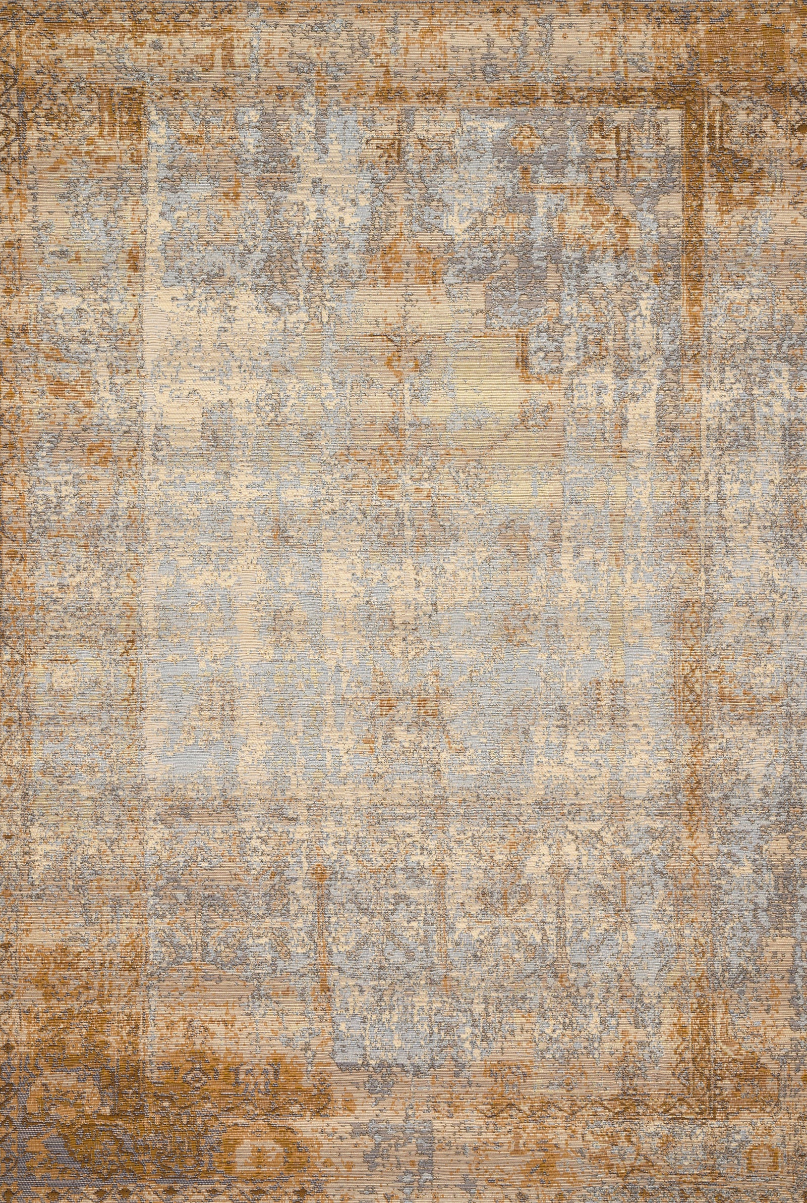 front view of Mika Ant. Ivory / Copper luxury Rug